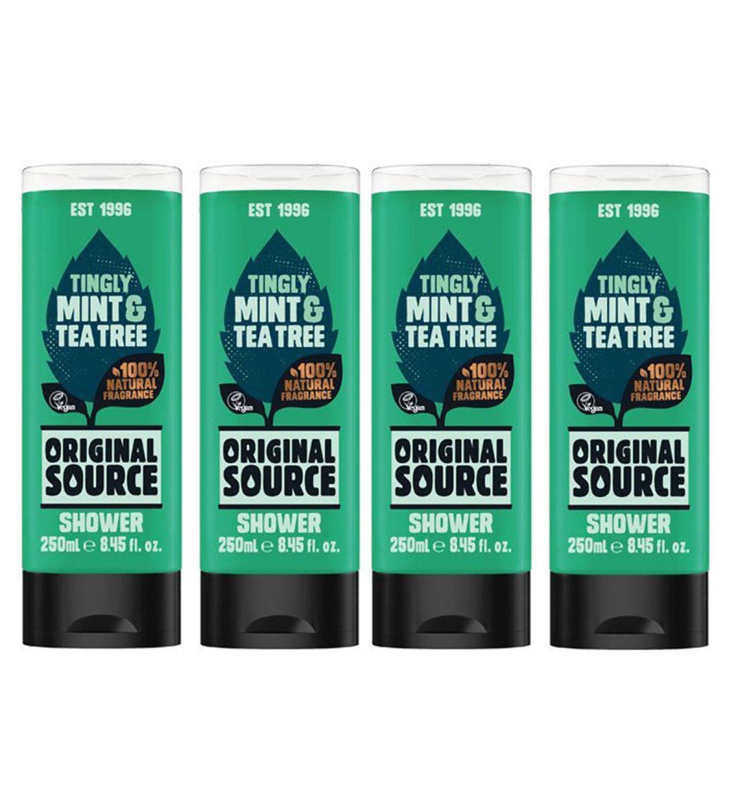 Original Source - Set di 4 gel doccia Tingly Mint & Tea Tree 4 x 250 ml