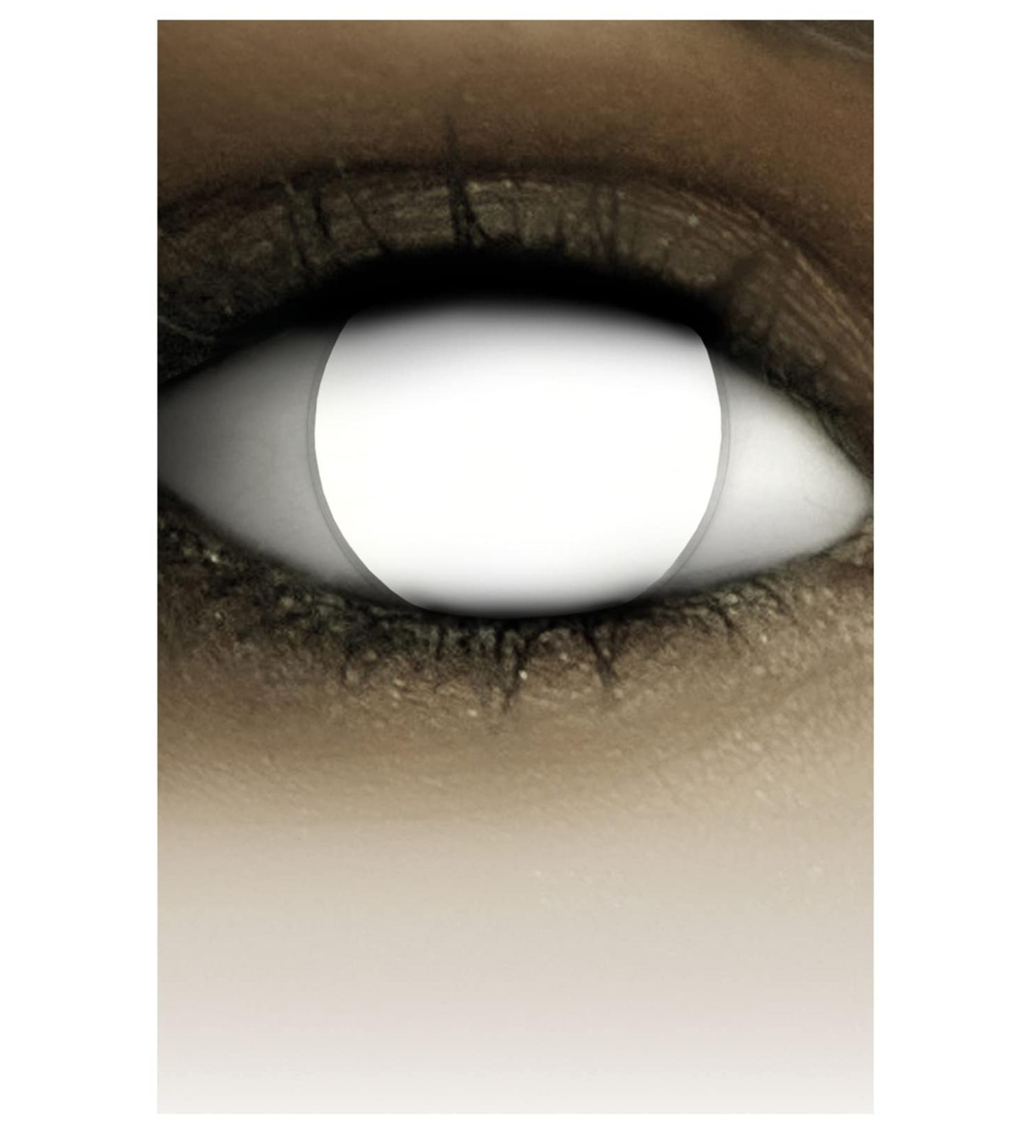 Buy FXCONTACTS Halloween White Blind Zombie Colored Contact Lenses - 2 Pieces No Prescription Limited Vision - Buy Online on GoSupps.com