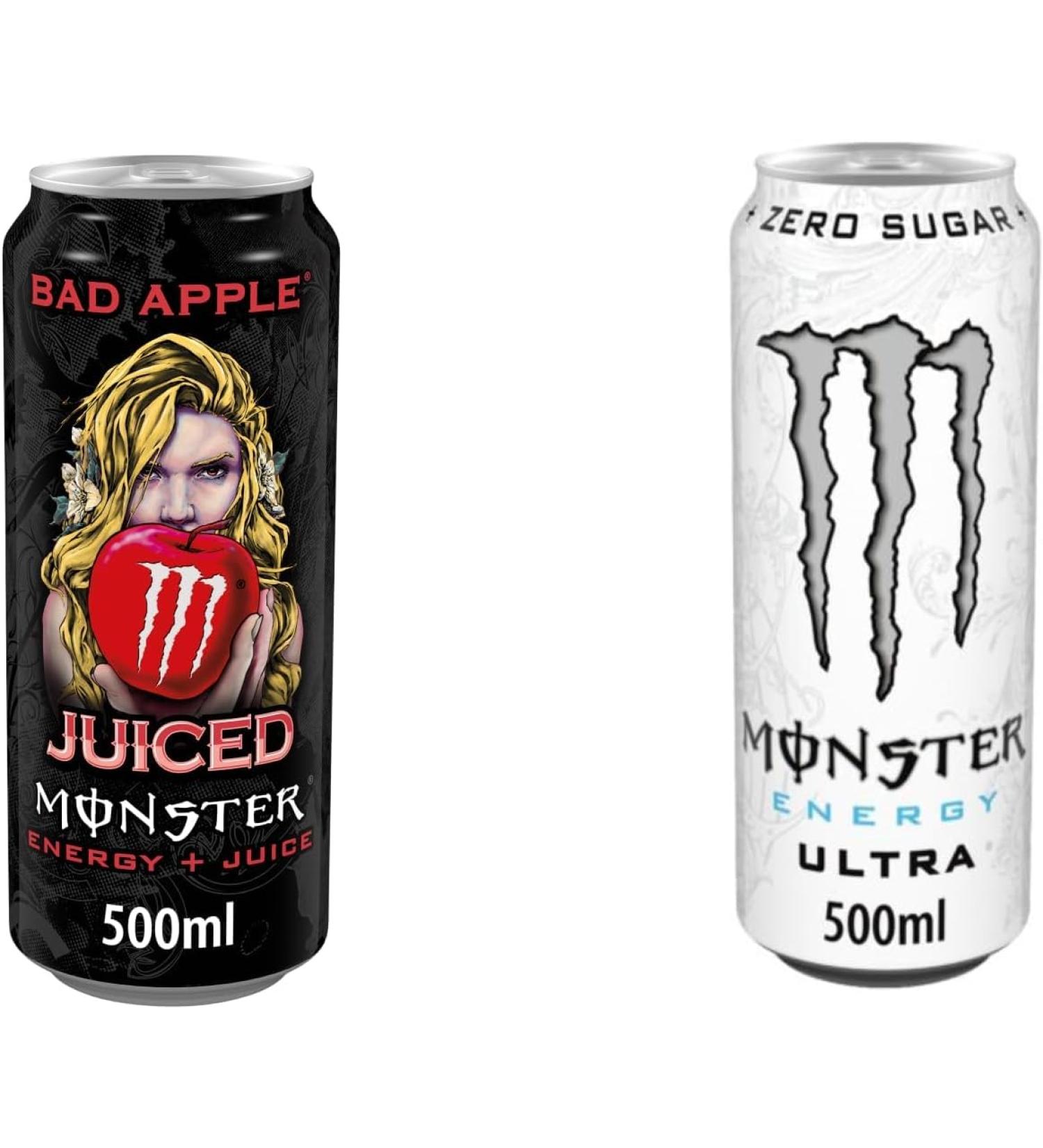 Monster Bad Apple & Monster Ultra White (12 Cans of Each) Bad Apple 12 Cans of Each