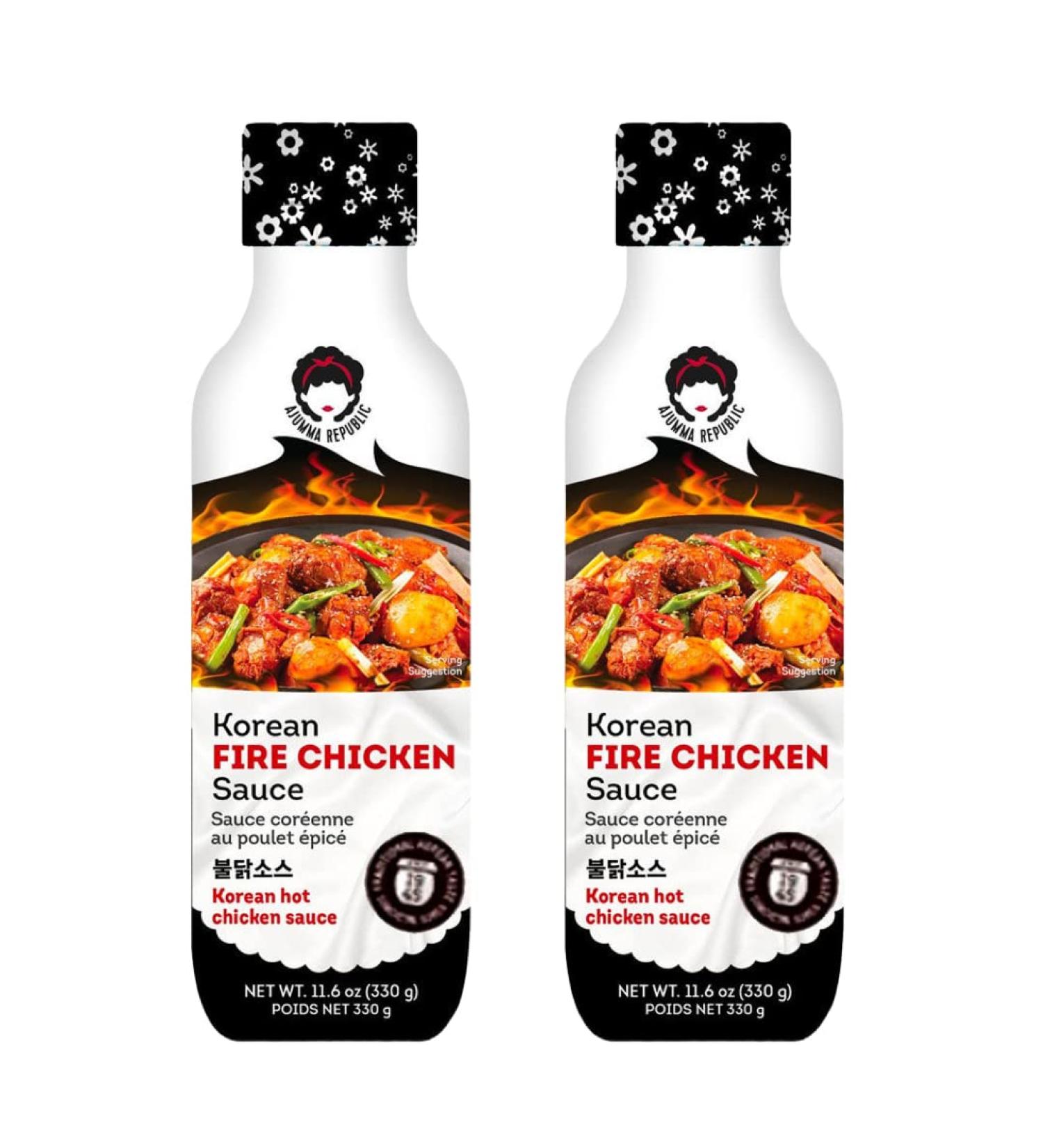 Ajumma Republic Korean Hot Spicy Fire Chicken Sauce 300g (Pack of 2) - Buy Online on GoSupps.com