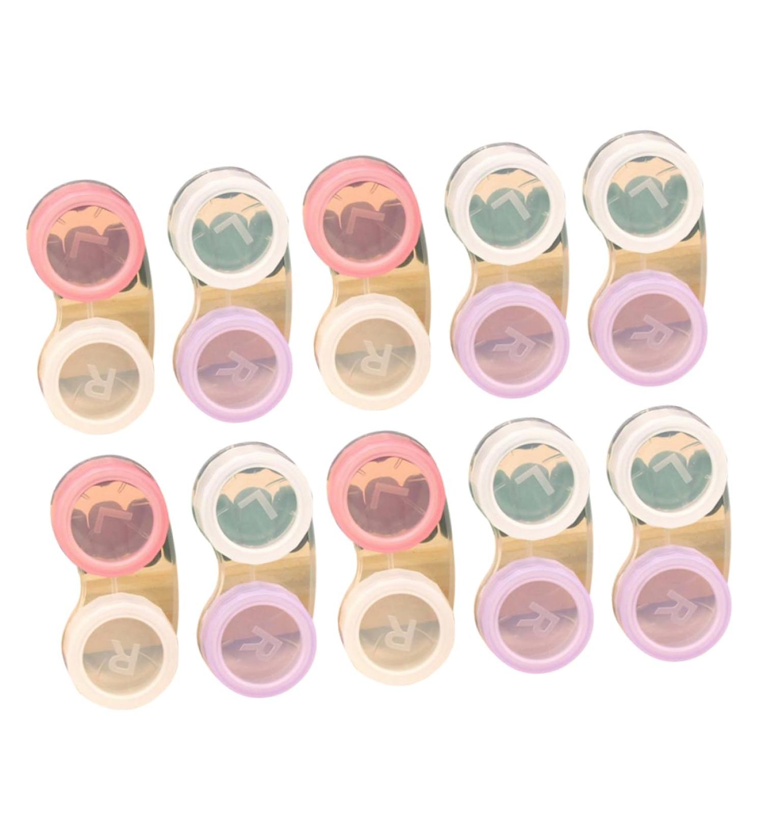Buy Homsfou 10-Pack Lens Holder Case Kit - Clear Container for Colored Contact Lenses & Mirror Foil - International Shipping Available - Buy Online on GoSupps.com