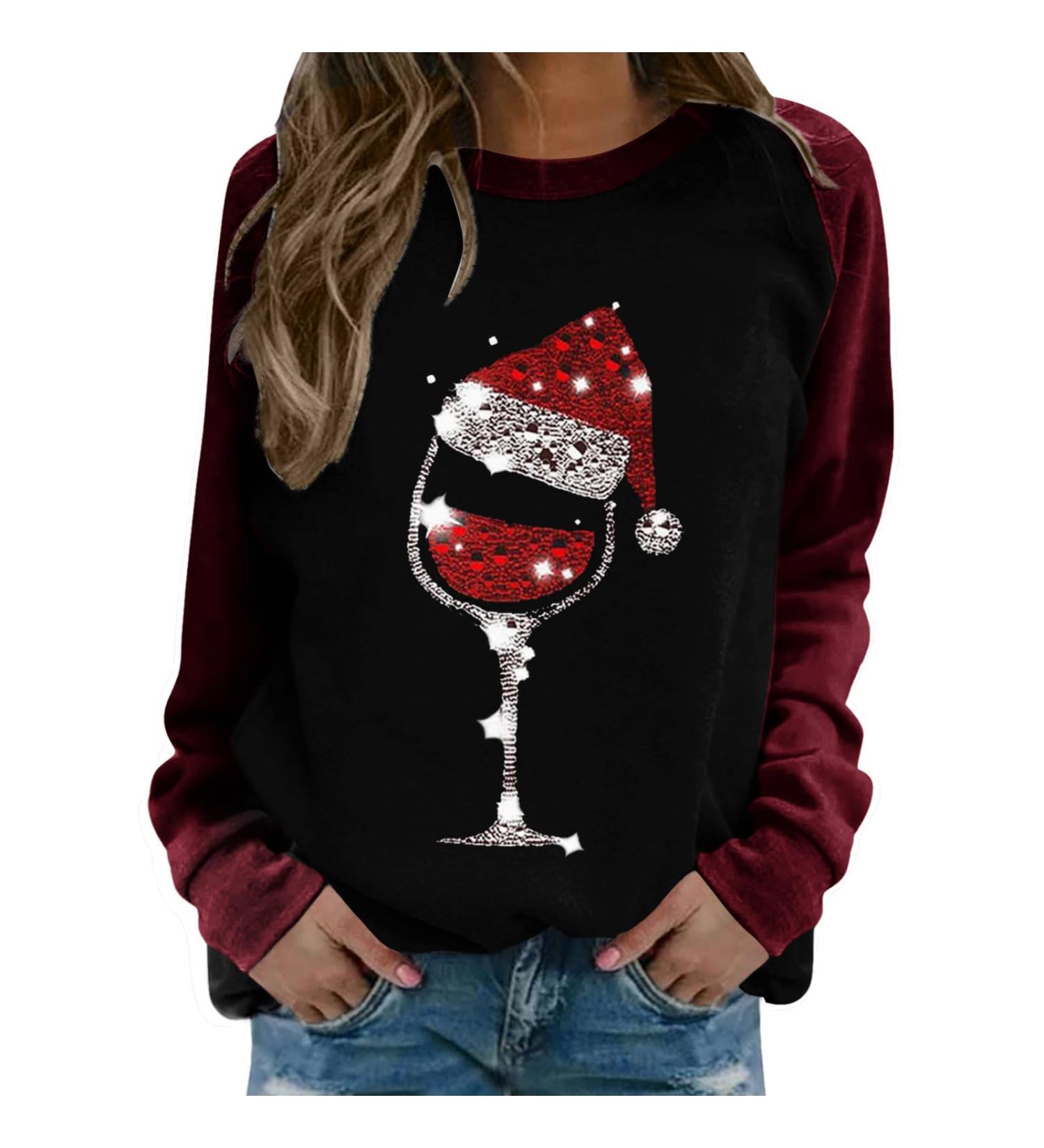 Women's Christmas Snowman Penguin Print Sweatshirt - Red M - Buy Online on GoSupps.com