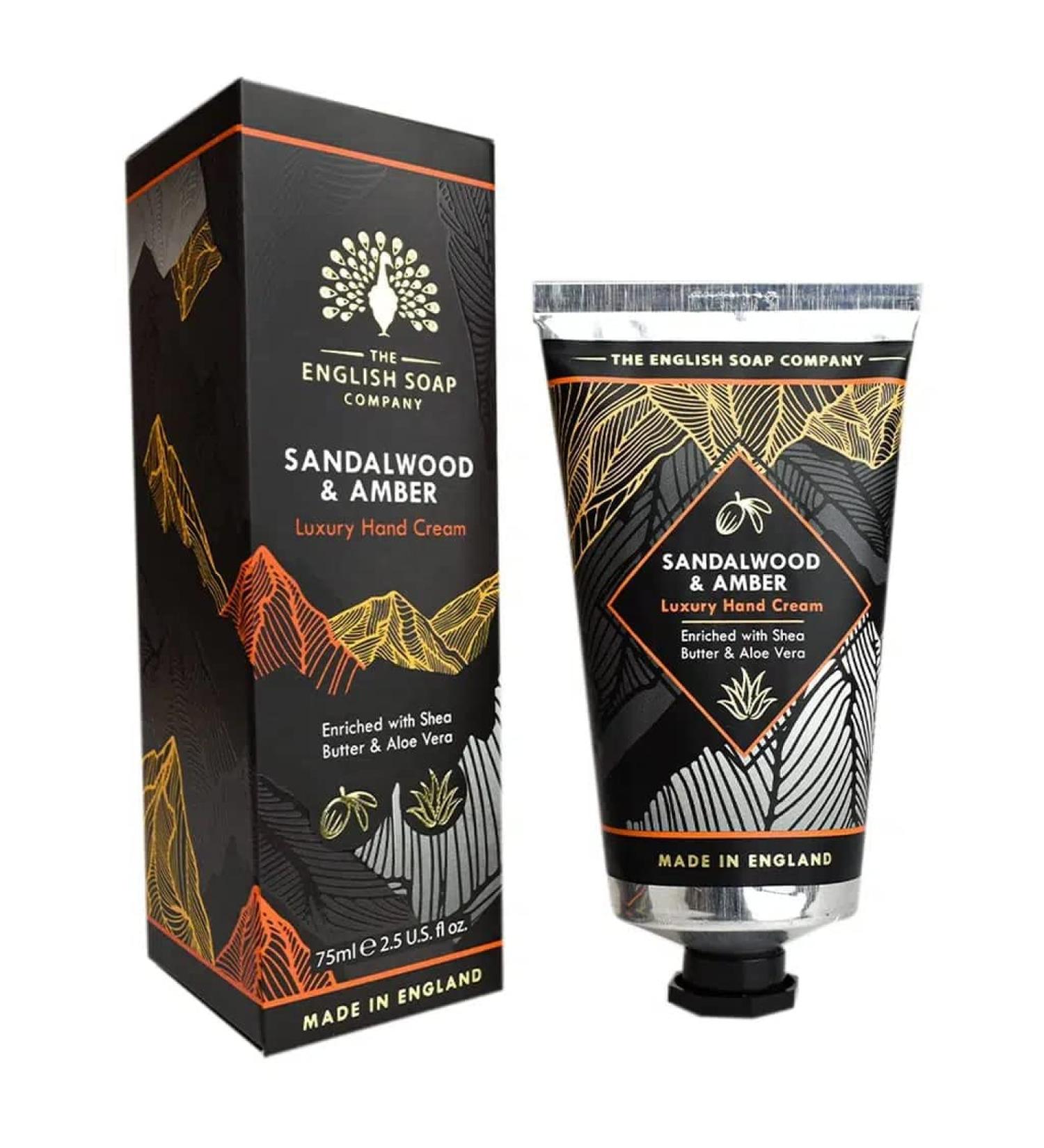 The English Soap Company Radiant Collection Hand Cream Sandalwood & Amber 75ml - Buy Online on GoSupps.com