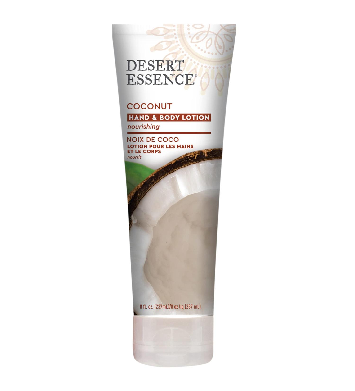 Desert Essence Organic Coconut Hand and Body Lotion 8 fl. oz. | Hydrating Vegan Moisturizer - Buy Online on GoSupps.com