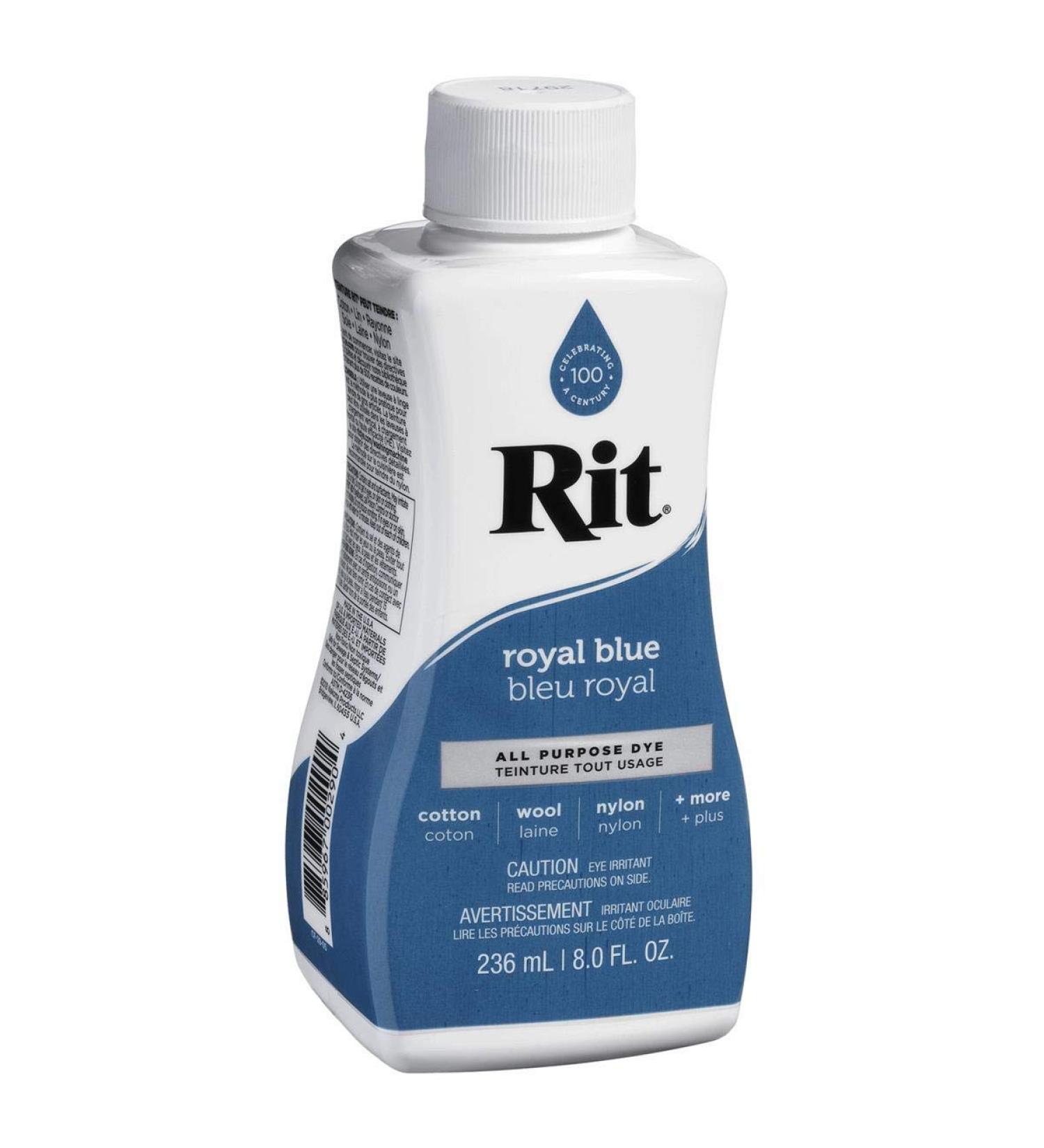 Rit Dye Rit All Purpose Liquid Dye 236ml, Royal Blue, 8 Fl Oz 236ml Royal Blue