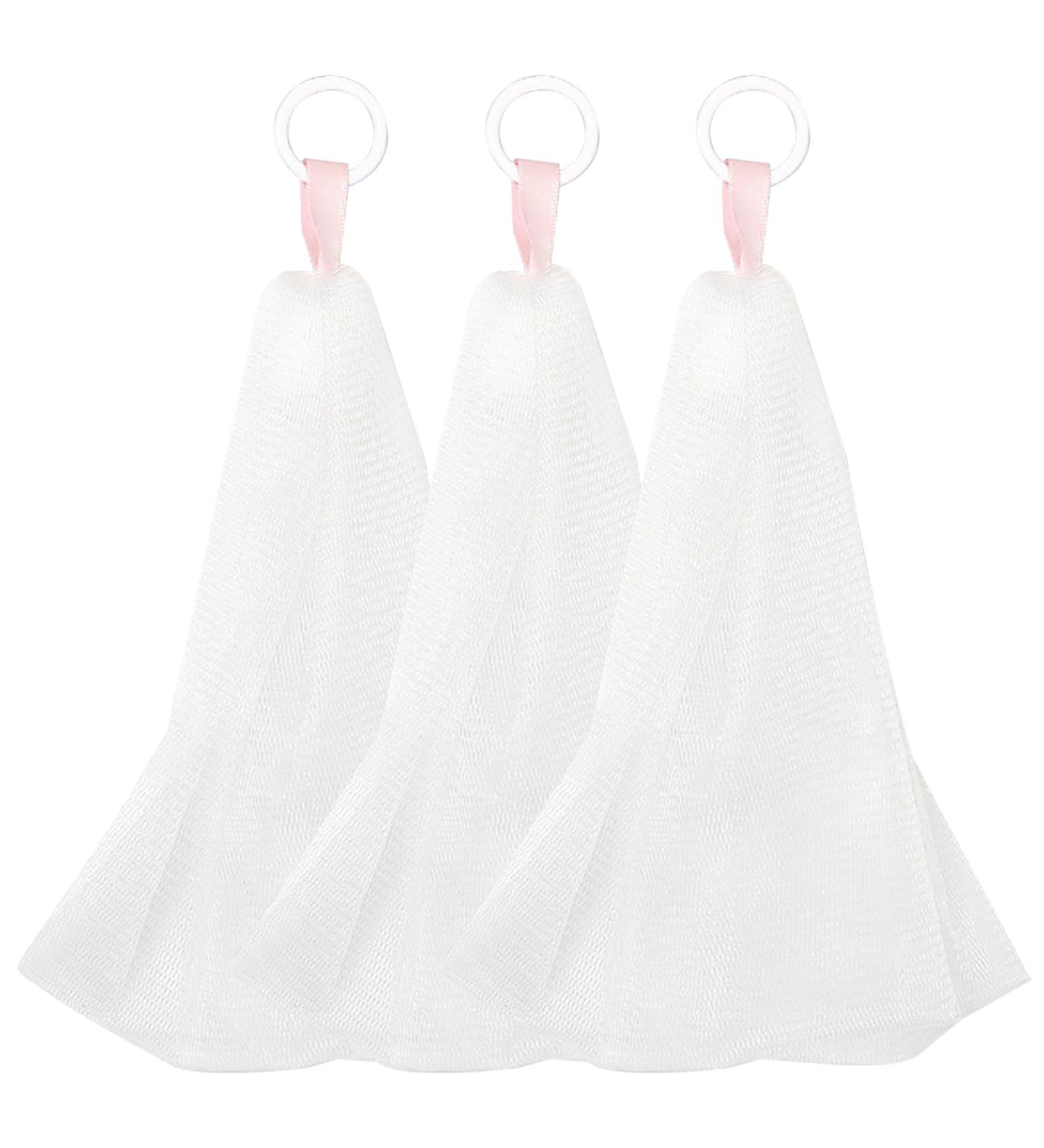 Eco-Friendly Soap Bag Set | 3PCS Double-Layer Mesh Soap Savers with Drawstring for Bar Soap | Soft Hanging Soap Pouch - Buy Online on GoSupps.com