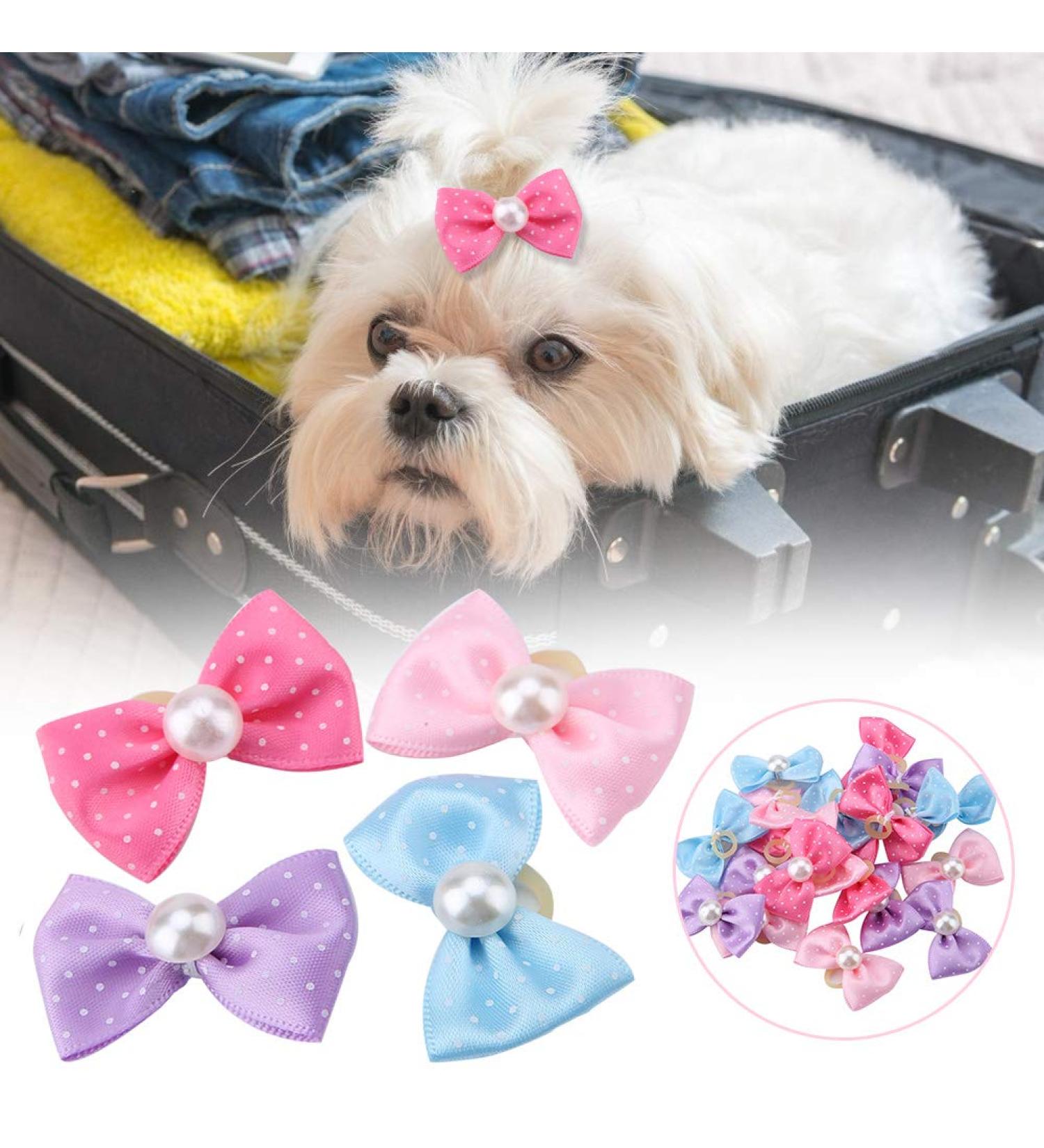 Comfortable Puppy Hair Clip | Pet Hair Tie Dog & Cat | Stylish Polyester Pattern Print - Buy Online on GoSupps.com
