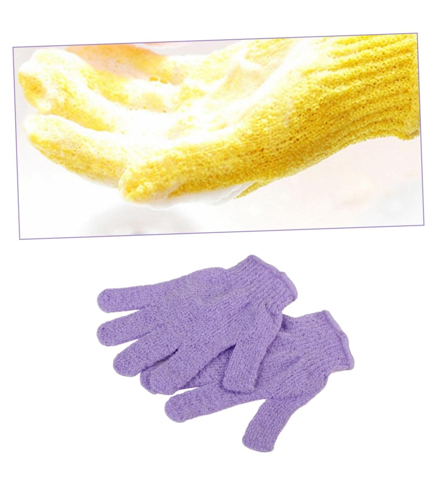 minkissy Pair Shower Gloves Exfoliating Gloves Bath Gloves Five Fingers - Buy Online on GoSupps.com