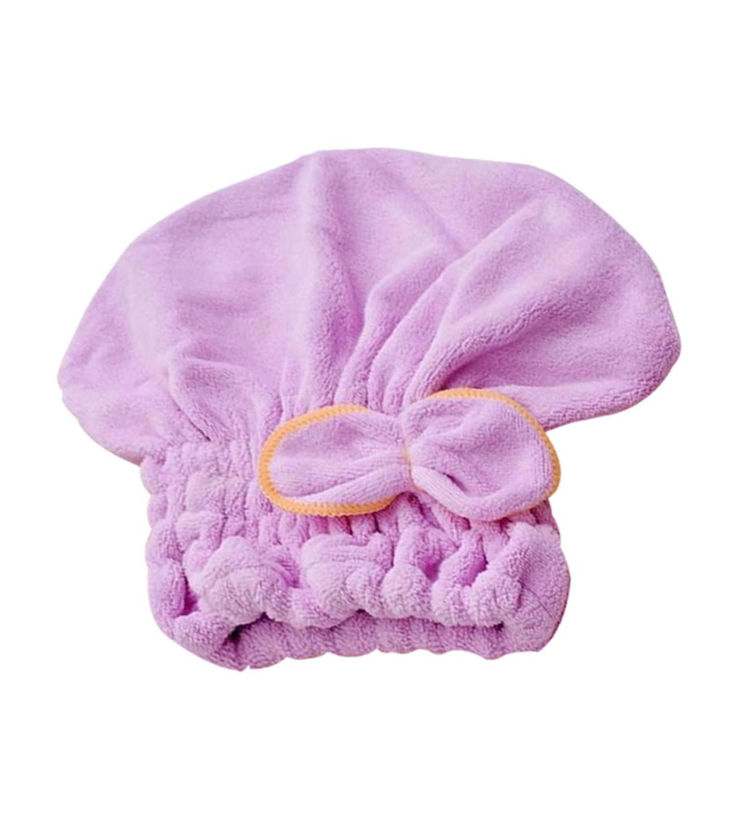 DOITOOL Makeup Brishes Towel Shower Cap Dry Hair Cap Bow Tie Women's Tool Cosmetiquera Violet medium - Buy Online on GoSupps.com