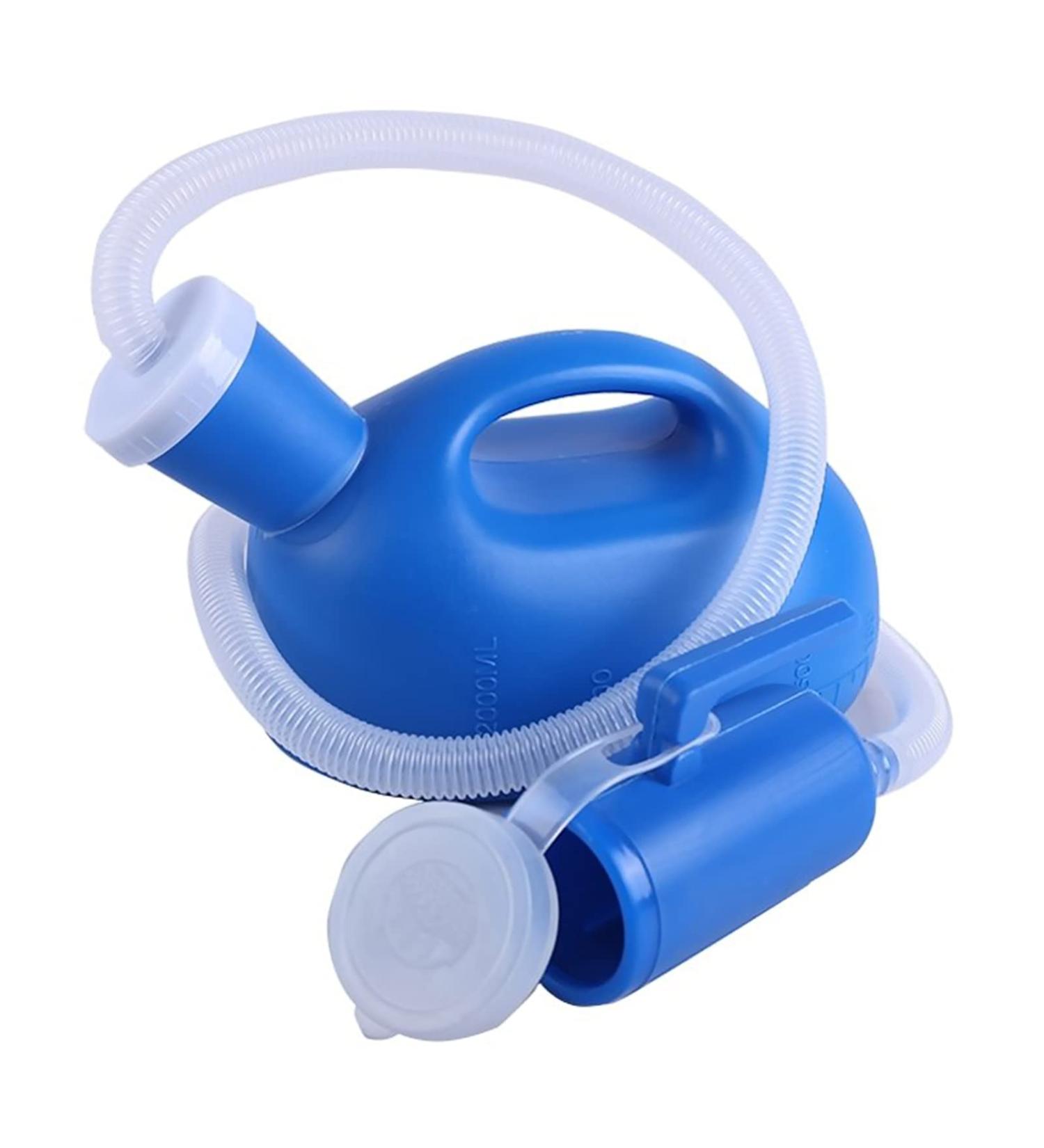 Male Urinal Bottle Home with Comfort Urinals for Men Upgraded Thick Urine Bottles for Men(Blue) - Buy Online on GoSupps.com