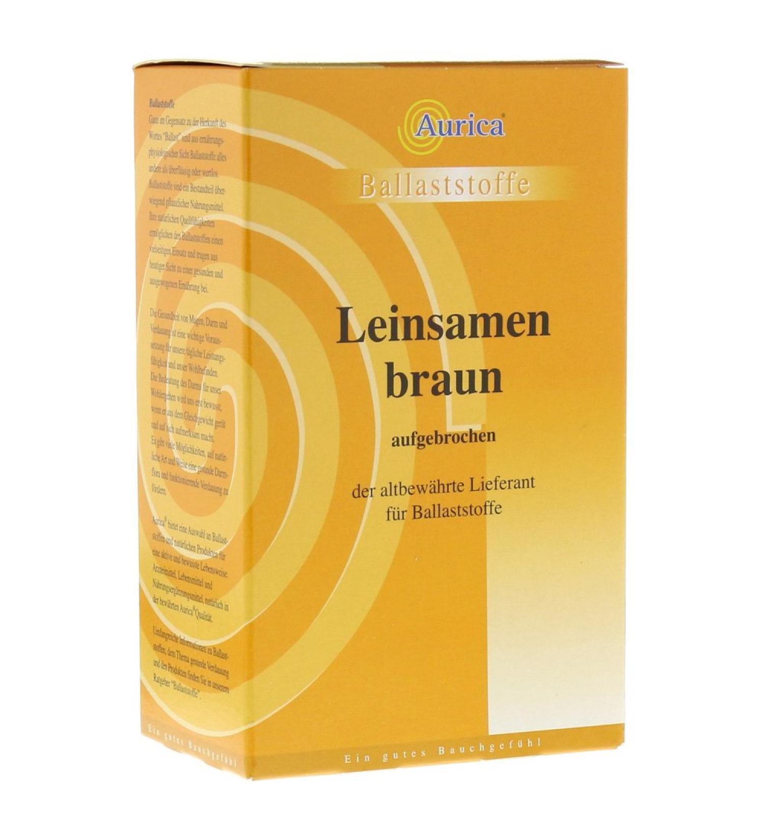 Flax seed brown broke open