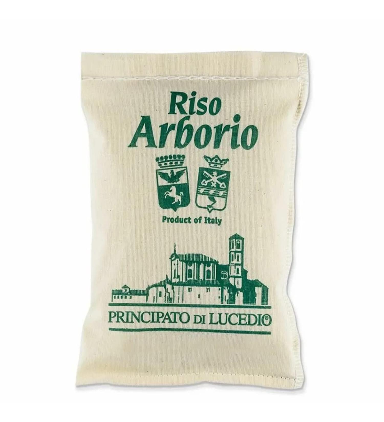 Principato di Lucedio Arborio Rice 1 kg in a Cellophane Bag with Protective Atmosphere and Canvas Bag
