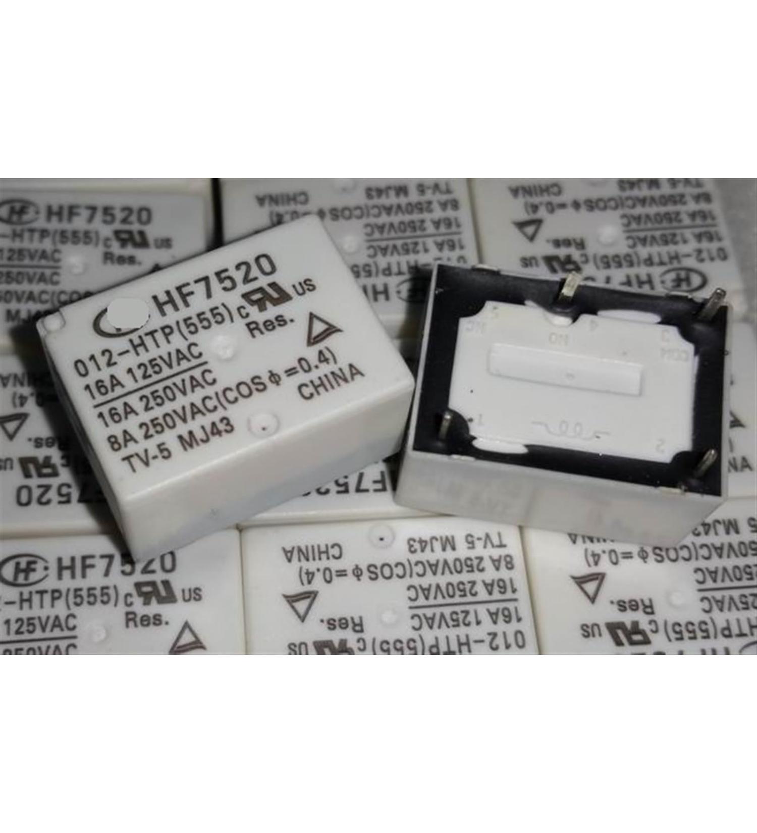 HF7520 012/024-HP/HST/HTP(555)/(323)/(551)/(335) (7520-1A) Relay 4pins 16A 1Pcs (Size : HF7520 012-HTP(555))