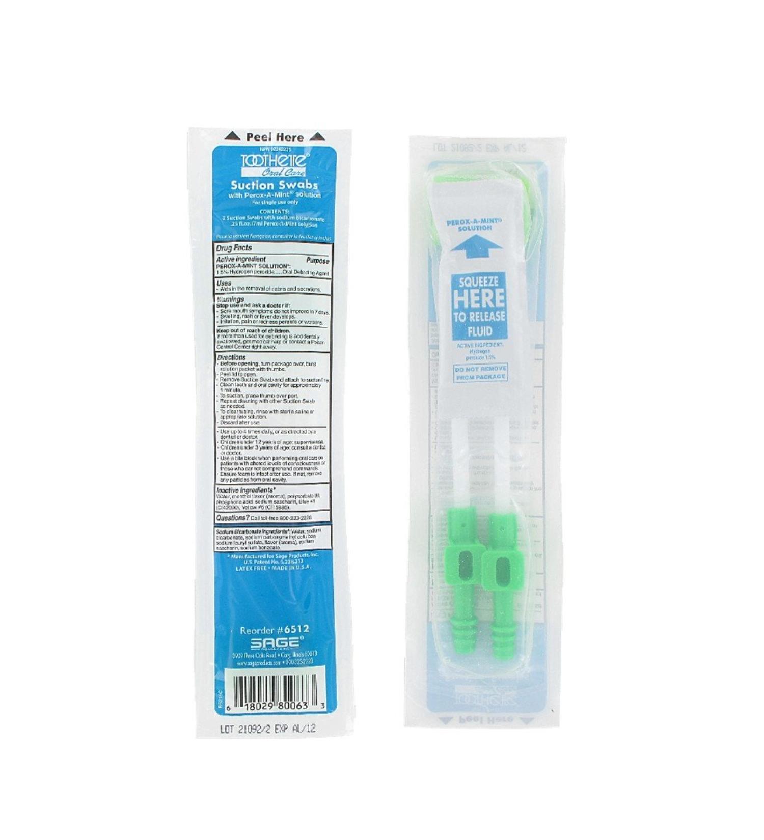 Toothette Suction Swab Single Use System - - Pack of 2