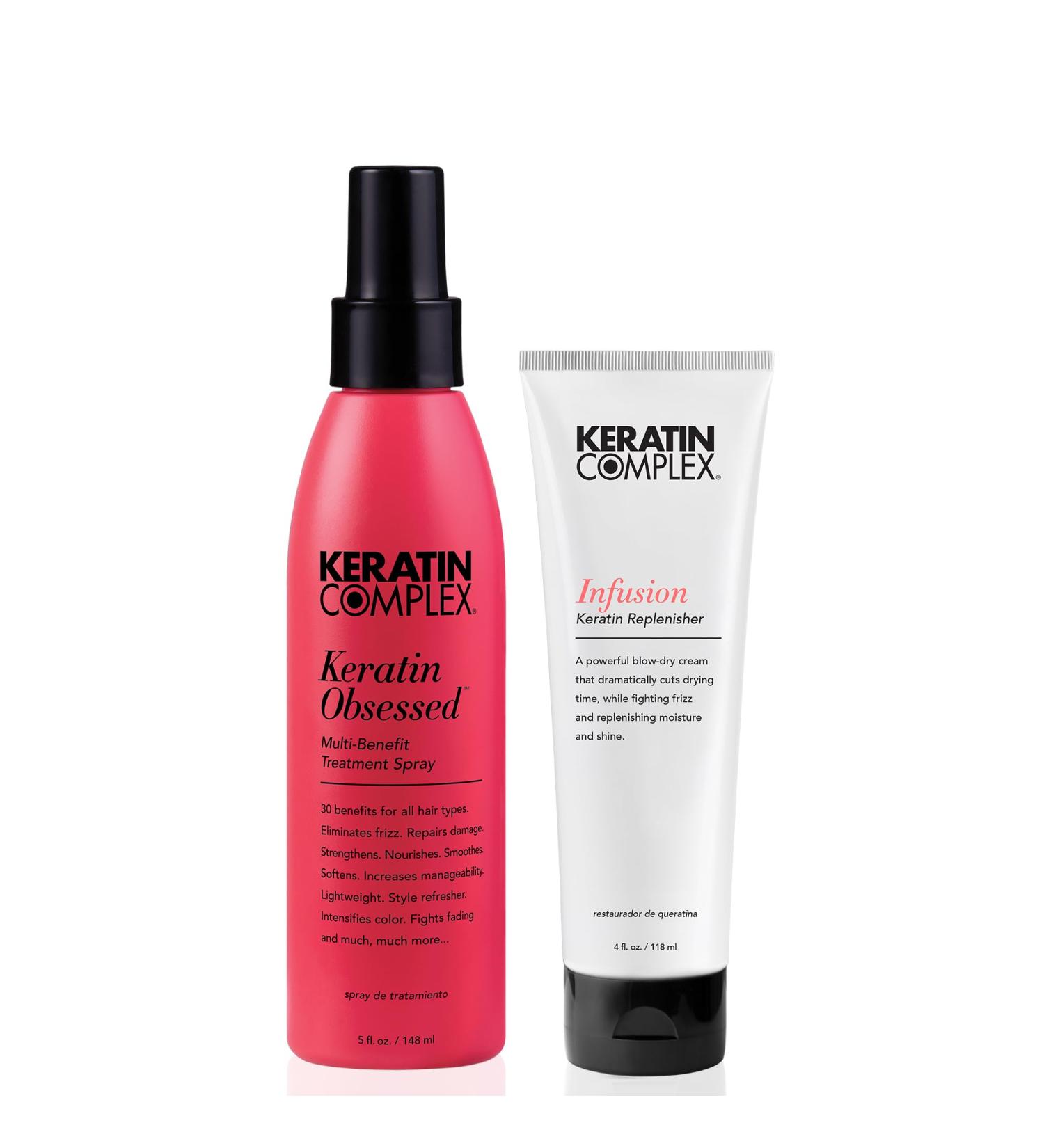 Buy Keratin Complex Blow Dry Essential Kit - Keratin Obsessed & Infusion Replenisher | 5oz + 4oz - Worldwide Shipping - Buy Online on GoSupps.com
