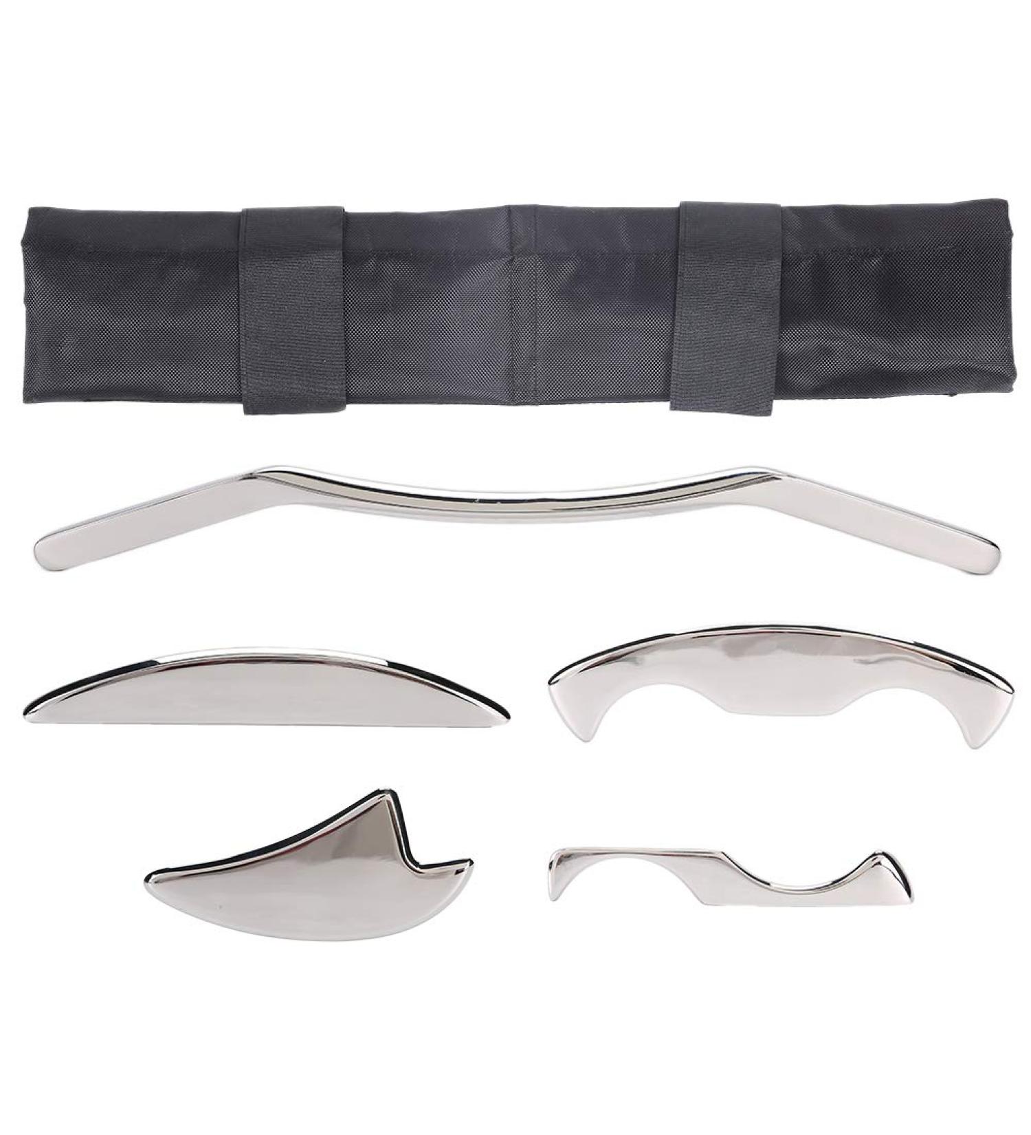 ANGGREK 5pcs/Set Stainless Steel Gua Sha Scraping Massage Tools for Muscle Pain Relief - Premium Quality - Buy Online on GoSupps.com