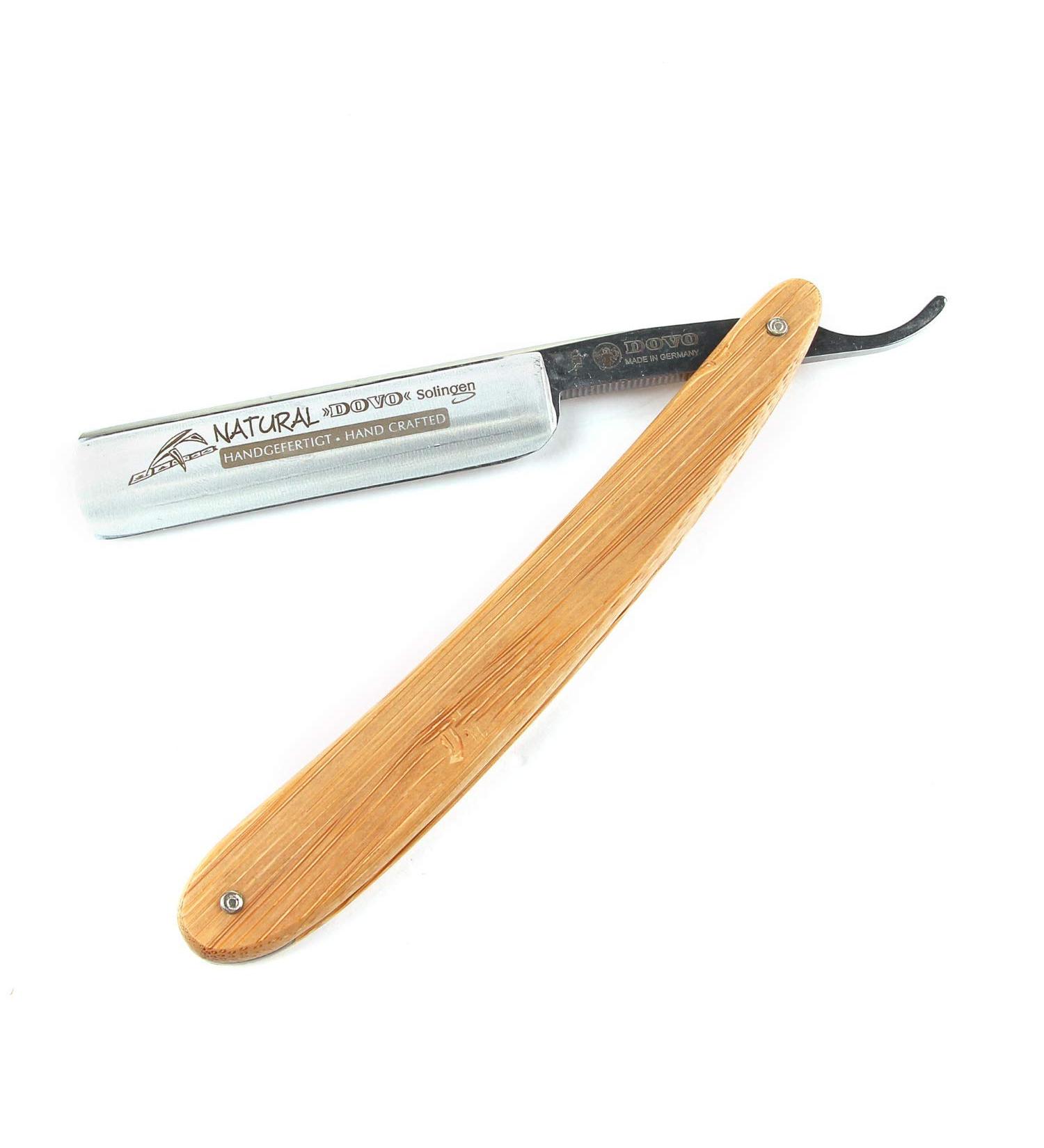 DOVO Natural Straight Razor with Bamboo Handle - Premium 1.6 cm Carbon Steel for a Smooth Shave | Buy Internationally - Buy Online on GoSupps.com