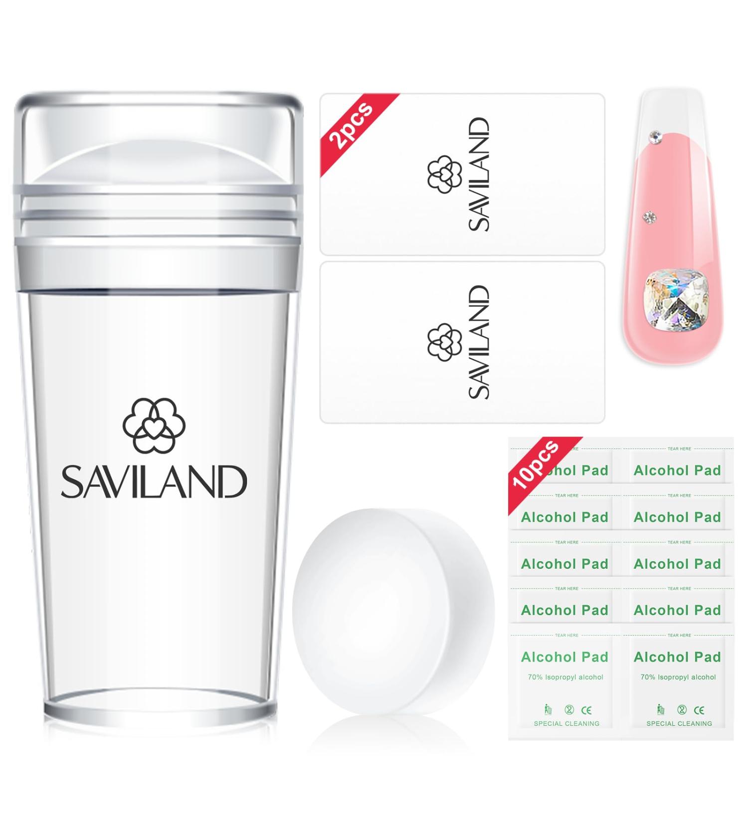 Saviland Nail Stamp Set - French Nail Art Stamper Kit with Silicone Tools for DIY Manicure - Perfect for Nail Polish & Tips - Buy Online on GoSupps.com