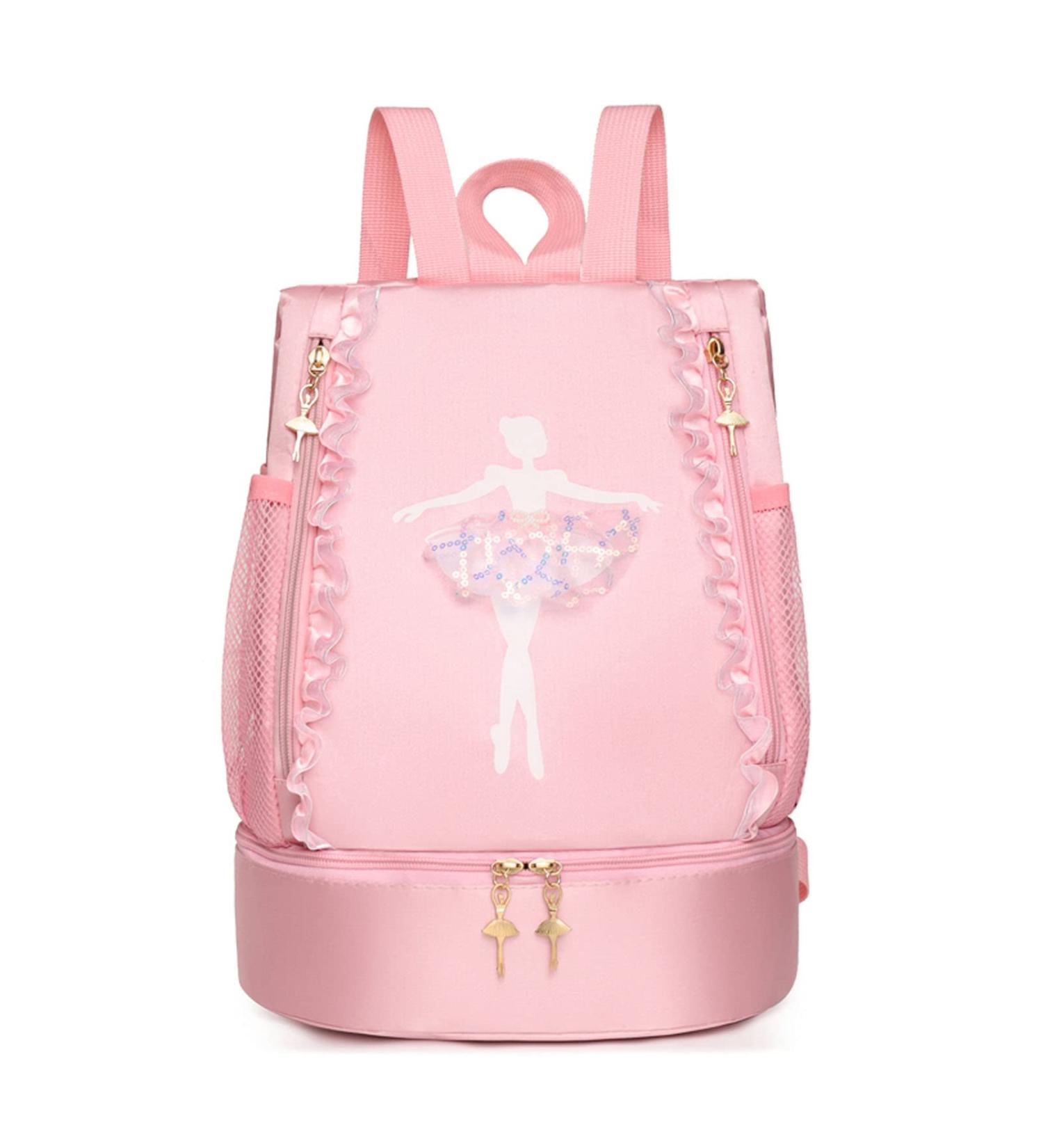 Yitengteng Ballet Dance Backpack with Shoe Compartment - Pink Little Girls Ballerina Bag for Gymnastics, Latin Dance, Yoga, Tap Dance, Jazz - Toddler Dance Storage Bag - Buy Online on GoSupps.com