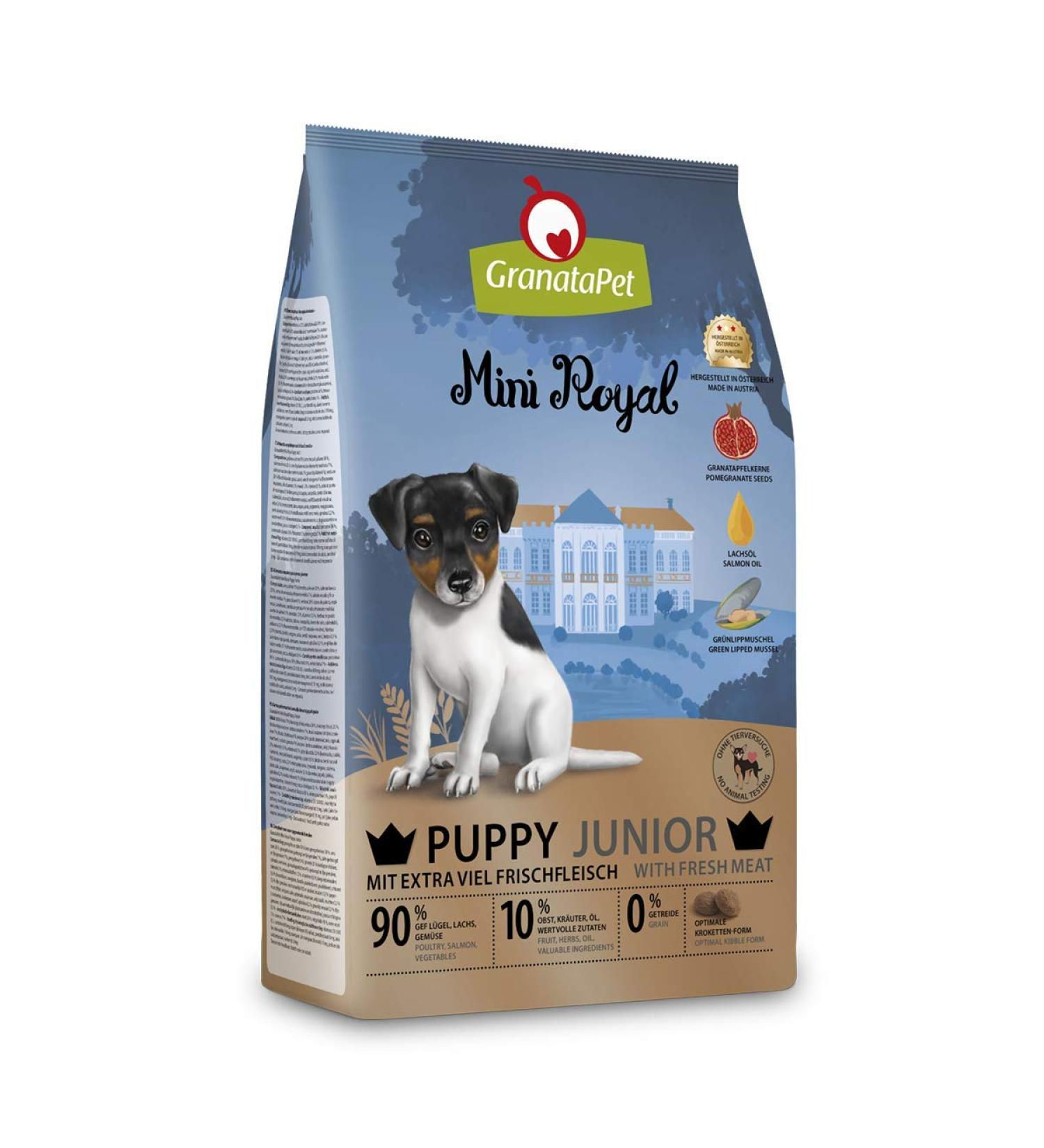 GranataPet Mini Royal Poultry and Salmon Junior Dog Food 1 kg - Buy Online on GoSupps.com