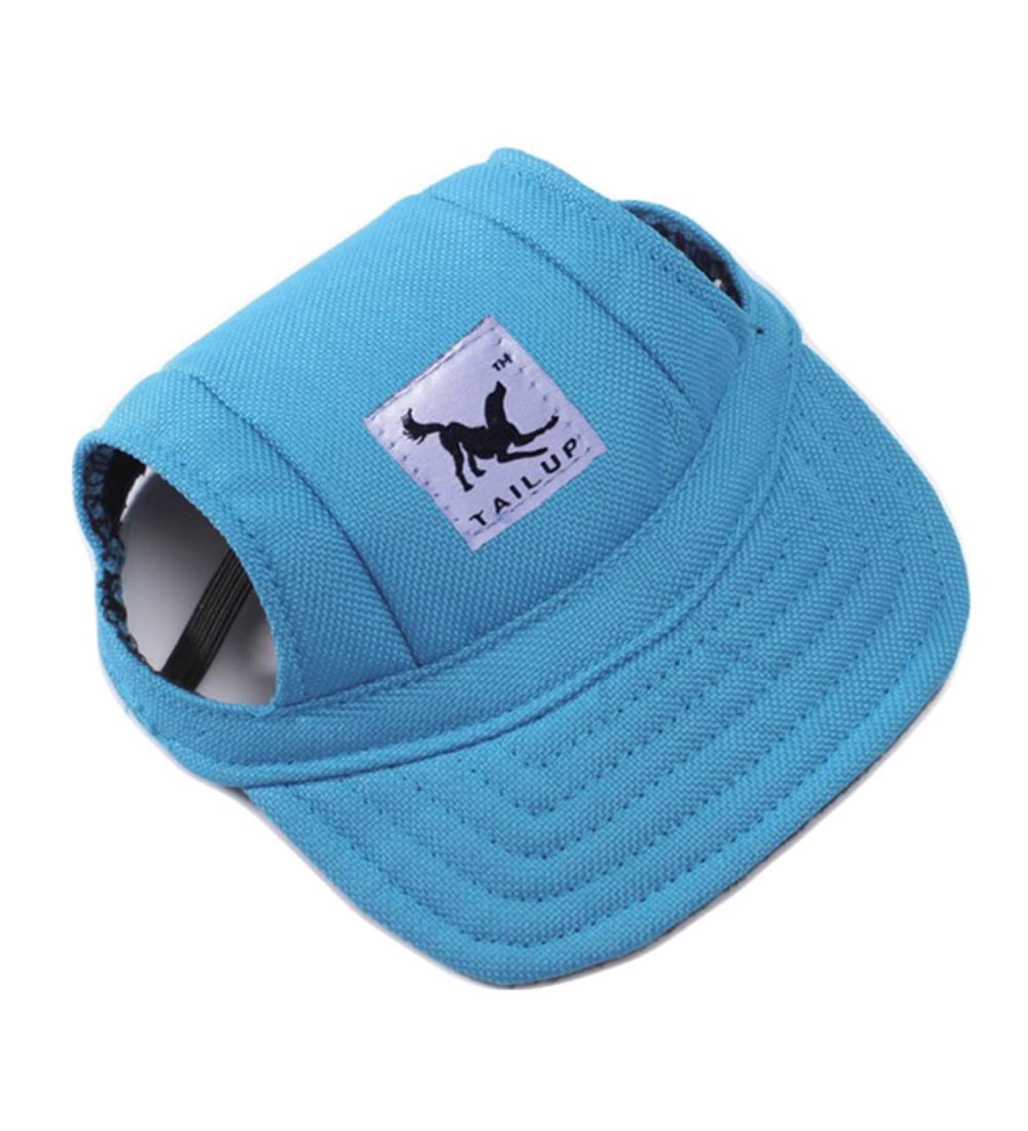Surakey Adjustable Dog Baseball Cap - Sun Protection with Ear Holes for Outdoor Sports - Blue - Buy Online on GoSupps.com