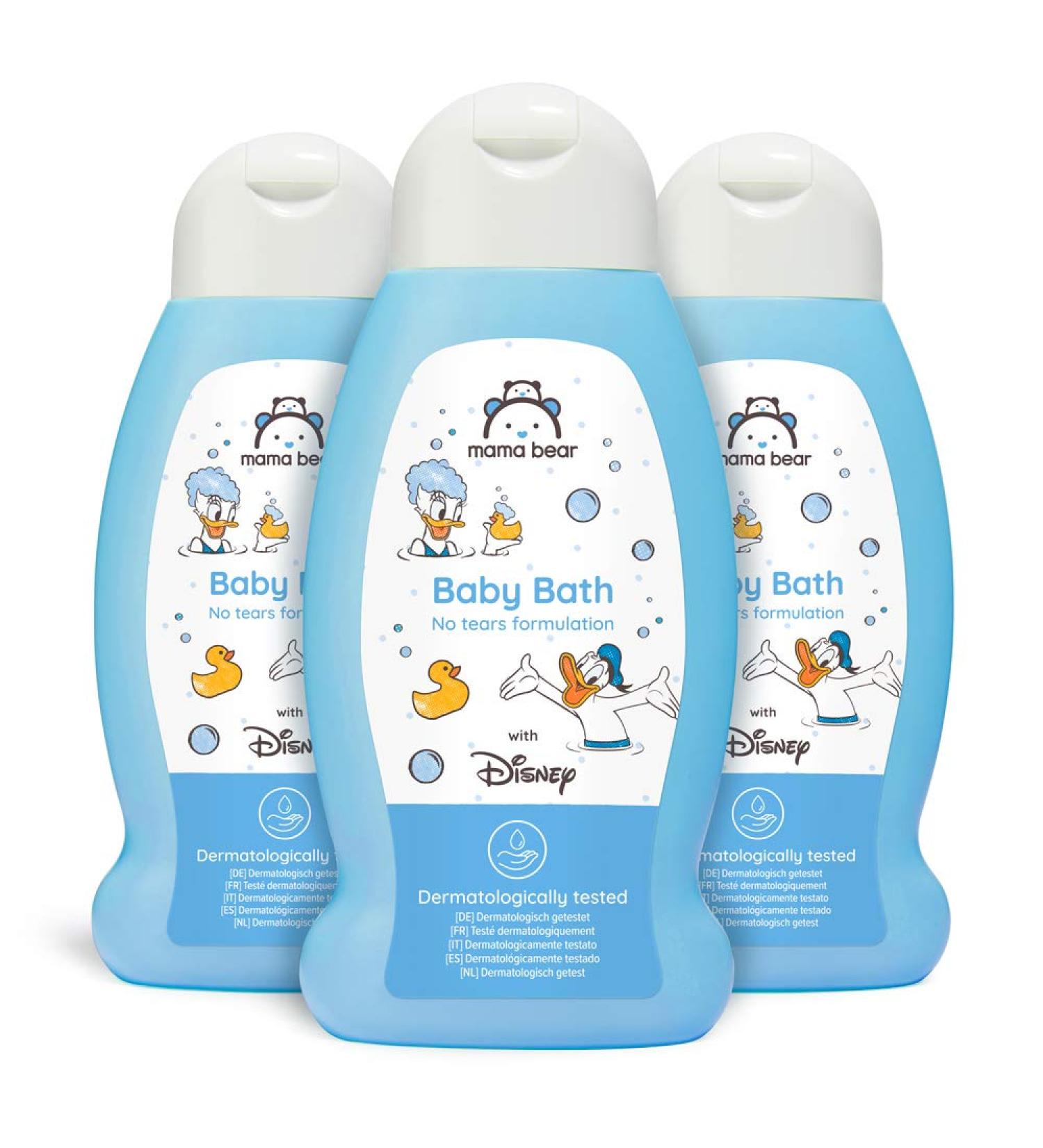 Mama Bear Disney Baby Bath (No Tears Formula) - 3 Pack x 300ml | Gentle & Safe for Babies | International Shipping Available - Buy Online on GoSupps.com