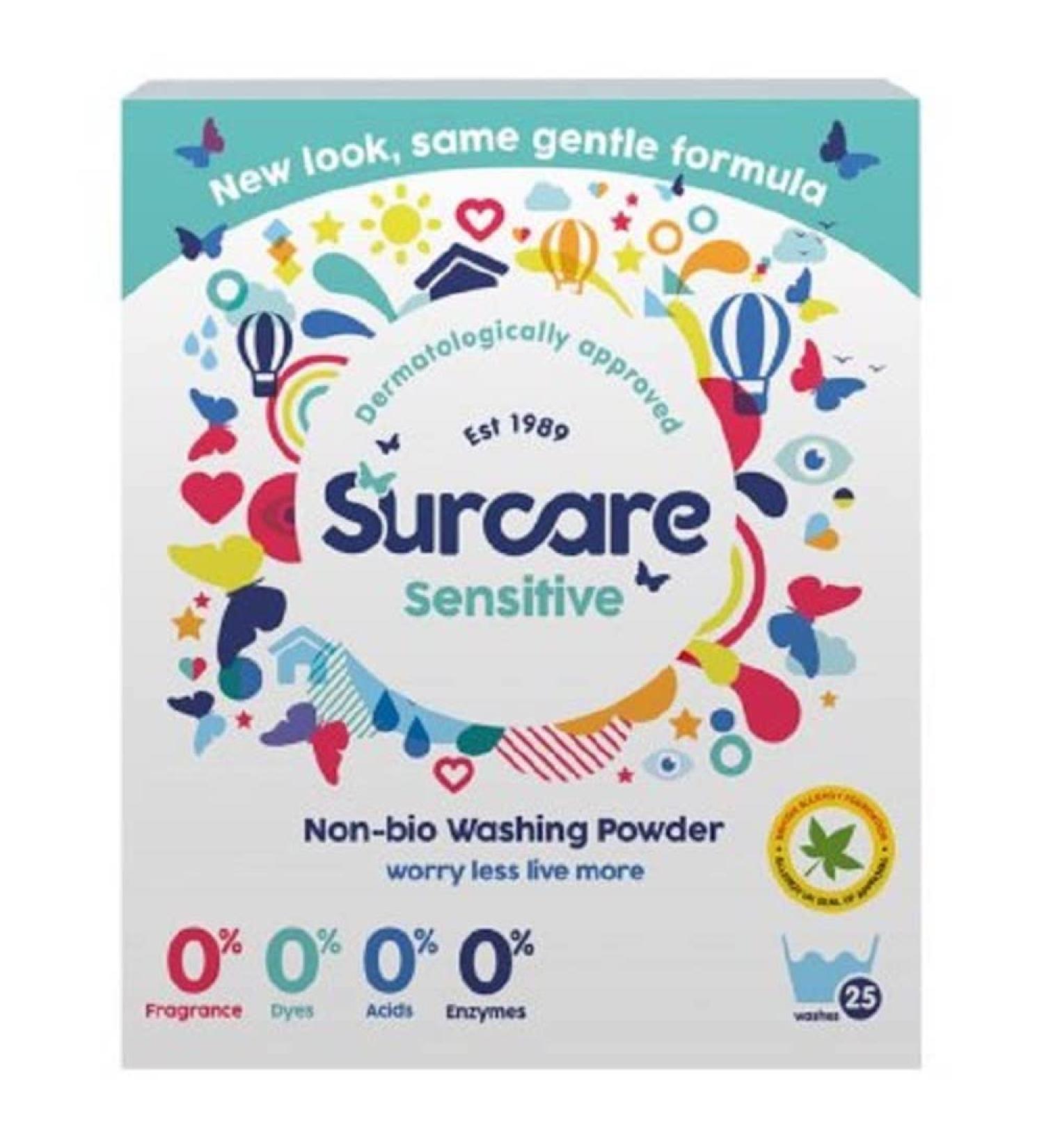 Surcare Sensitive Non Bio Laundry Powder 1.625kg - Unscented - Pack of 1 - Buy Online on GoSupps.com
