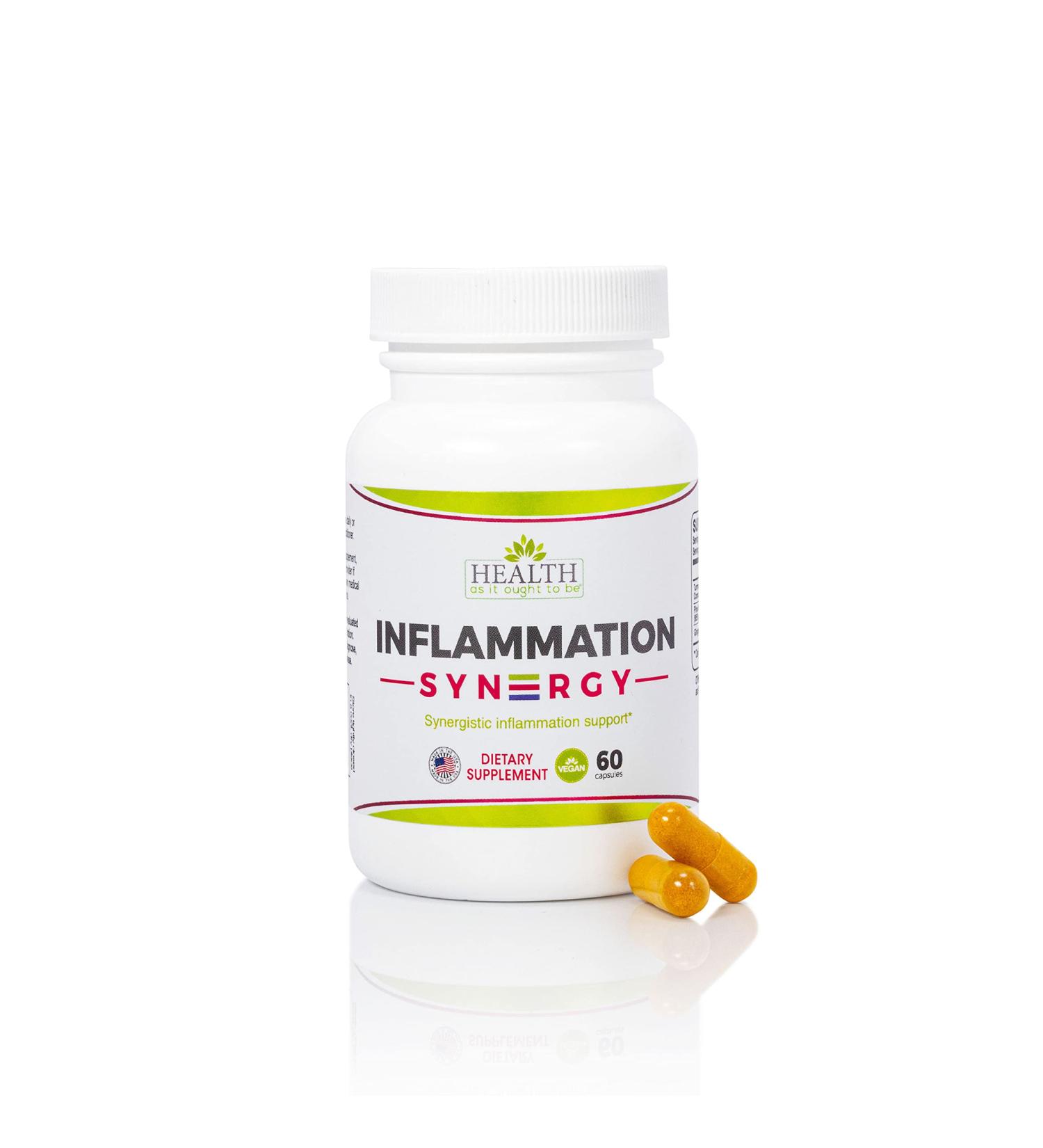 Health As It Ought To Be Syn3rgy Supplement | Physician Formulated Capsules with Turmeric Pine Bark Ginger Root | 60 Capsules Inflammation 60 Capsules - Buy Online on GoSupps.com