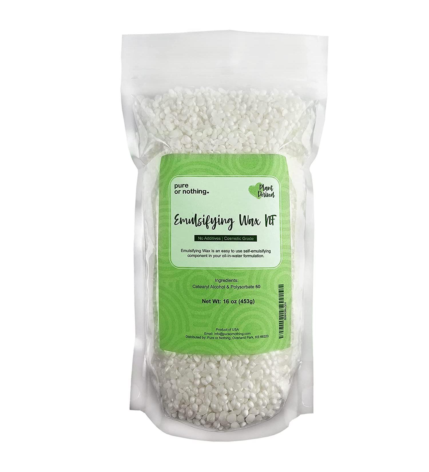 Non-GMO Emulsifying Wax NF Pastilles - 16oz | 100% Natural Plant Derived USA Made | For Lotion Cream & Cosmetic Formulation | Cosmetic Grade - Buy Online on GoSupps.com