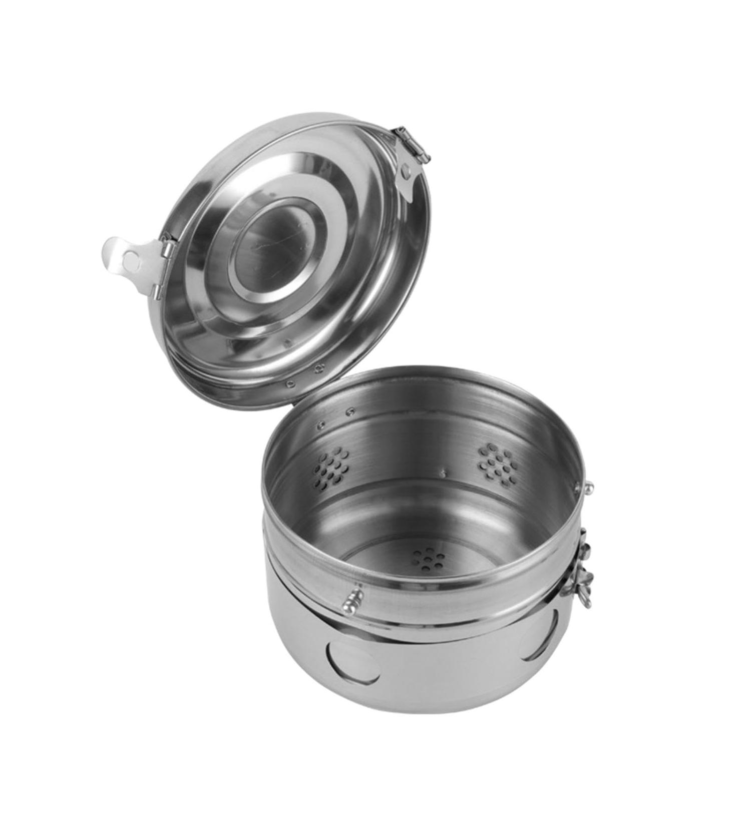 Amagogo Stainless Steel Toothpick Container & Ointment Jar - Sealed Storage with Holes for Dental & Laboratory Use - Buy Online on GoSupps.com