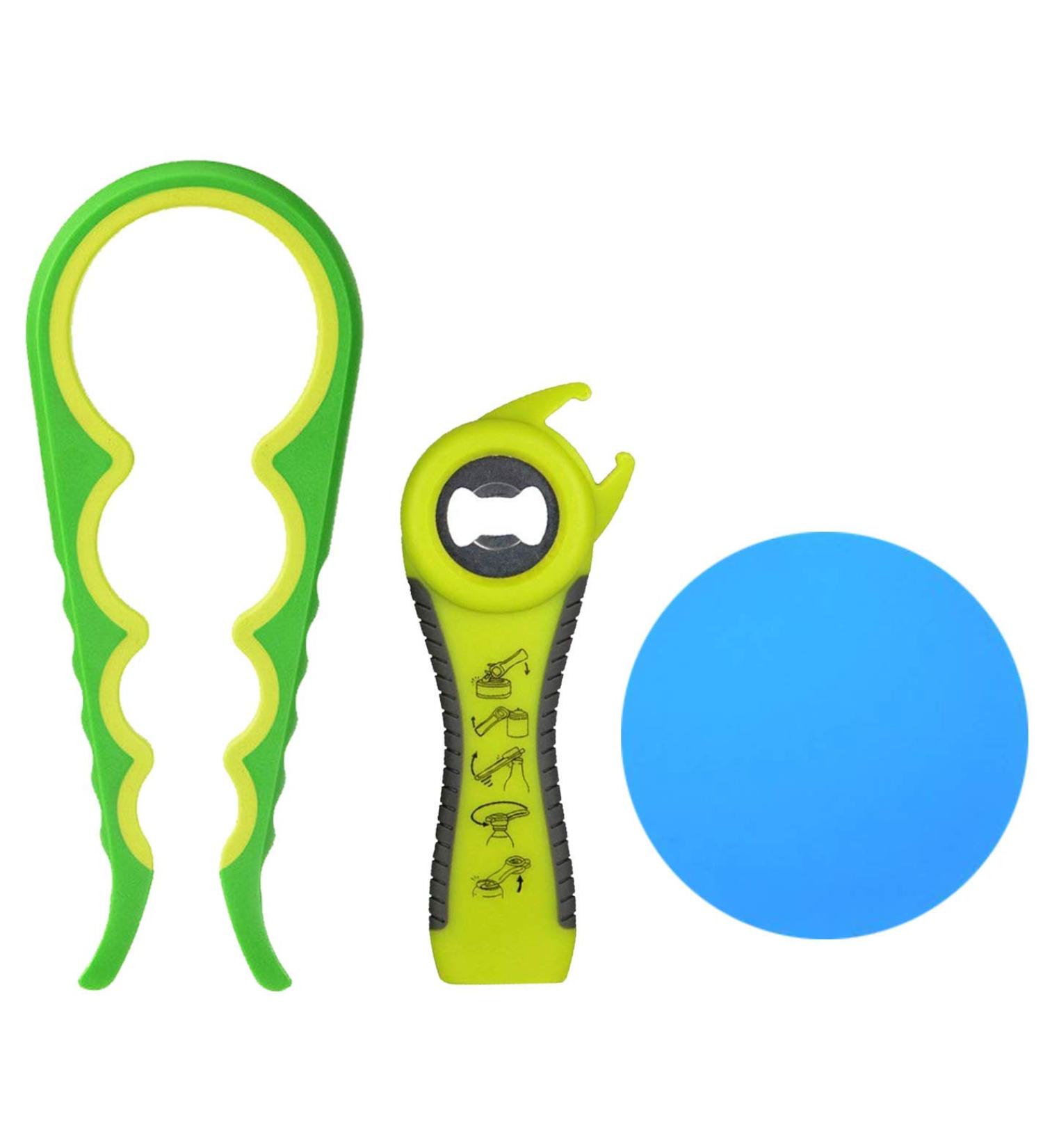 4-in-1 Glass Opener | 5-in-1 Silicone Bottle Opener Set - Anti-Slip Kitchen & Camping Gadget - Buy Online on GoSupps.com