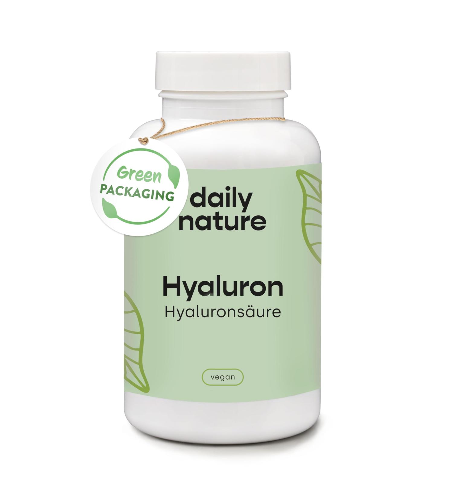 Dailynature Hyaluronic Acid 90 Capsules | 500mg Sodium Hyaluronate | Vegan Gluten-Free Lactose-Free | High Dose 1 100 kDa | Pure & Additive-Free - Buy Online on GoSupps.com