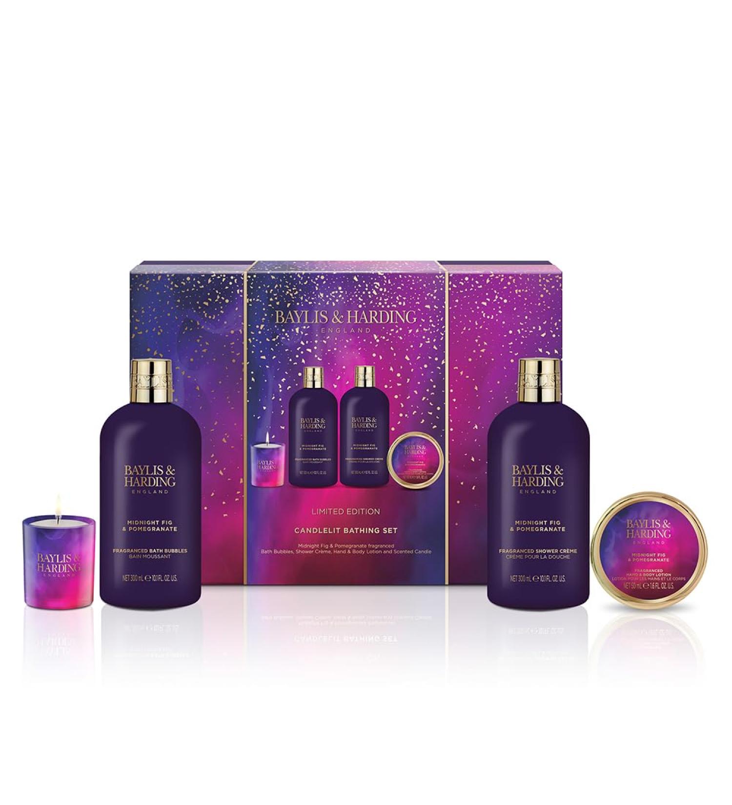Baylis & Harding Midnight Fig & Pomegranate Luxury Bathing Gift Set - Vegan Friendly (1 Pack) - Buy Online on GoSupps.com