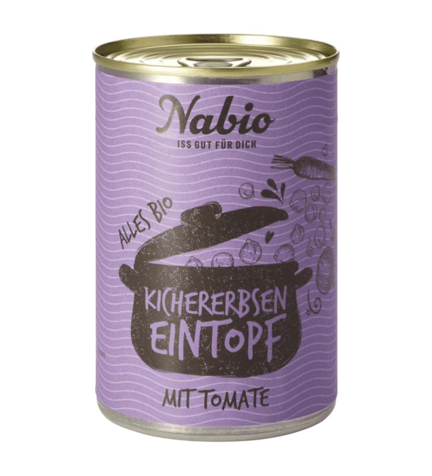 NABIO Nabio Organic Chishpeas with Tomato 4 x 400 g Organic Vegan