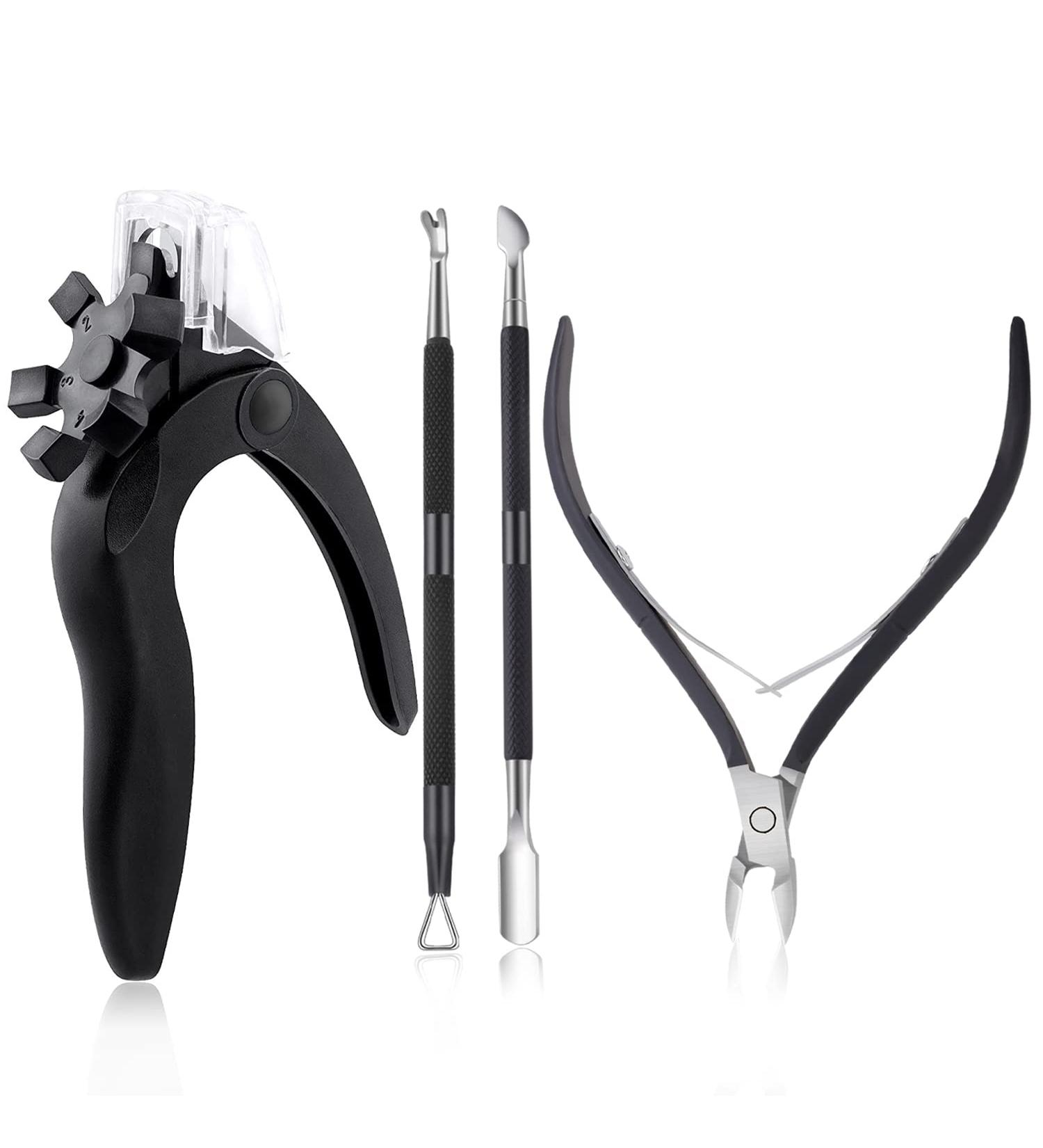 4 in 1 Adjustable Acrylic Nail Clipper for Acrylic Nails - Stainless Steel Trimmer for Salon & Home Nail Art - Black - Buy Online on GoSupps.com