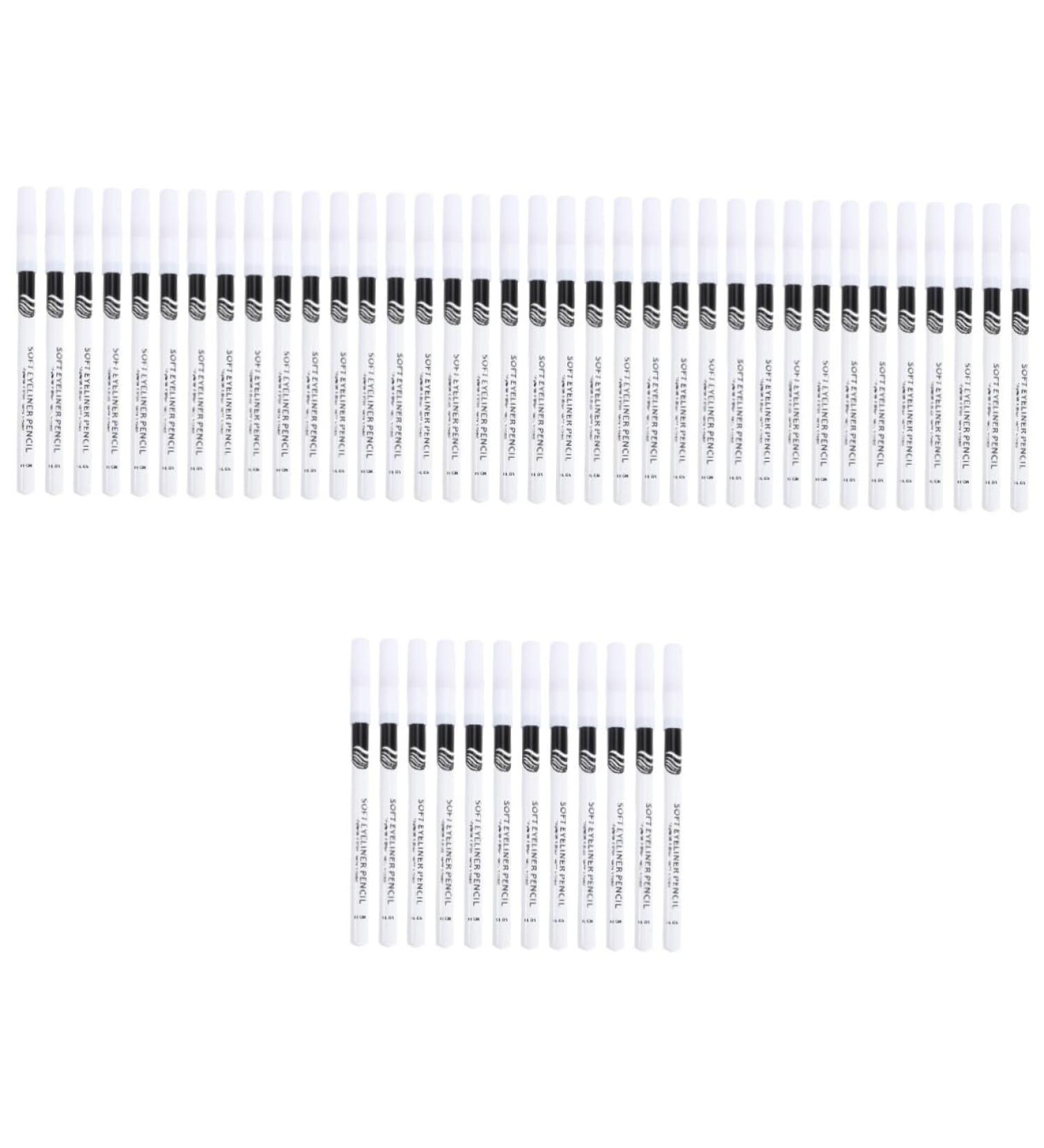 PLAFOPE 48 Pcs Eyeliner Pencil White Liner Makeup Liquid Eyeliner Eyeshadow Eyeliners Brow Pen Wooden Pole - Buy Online on GoSupps.com