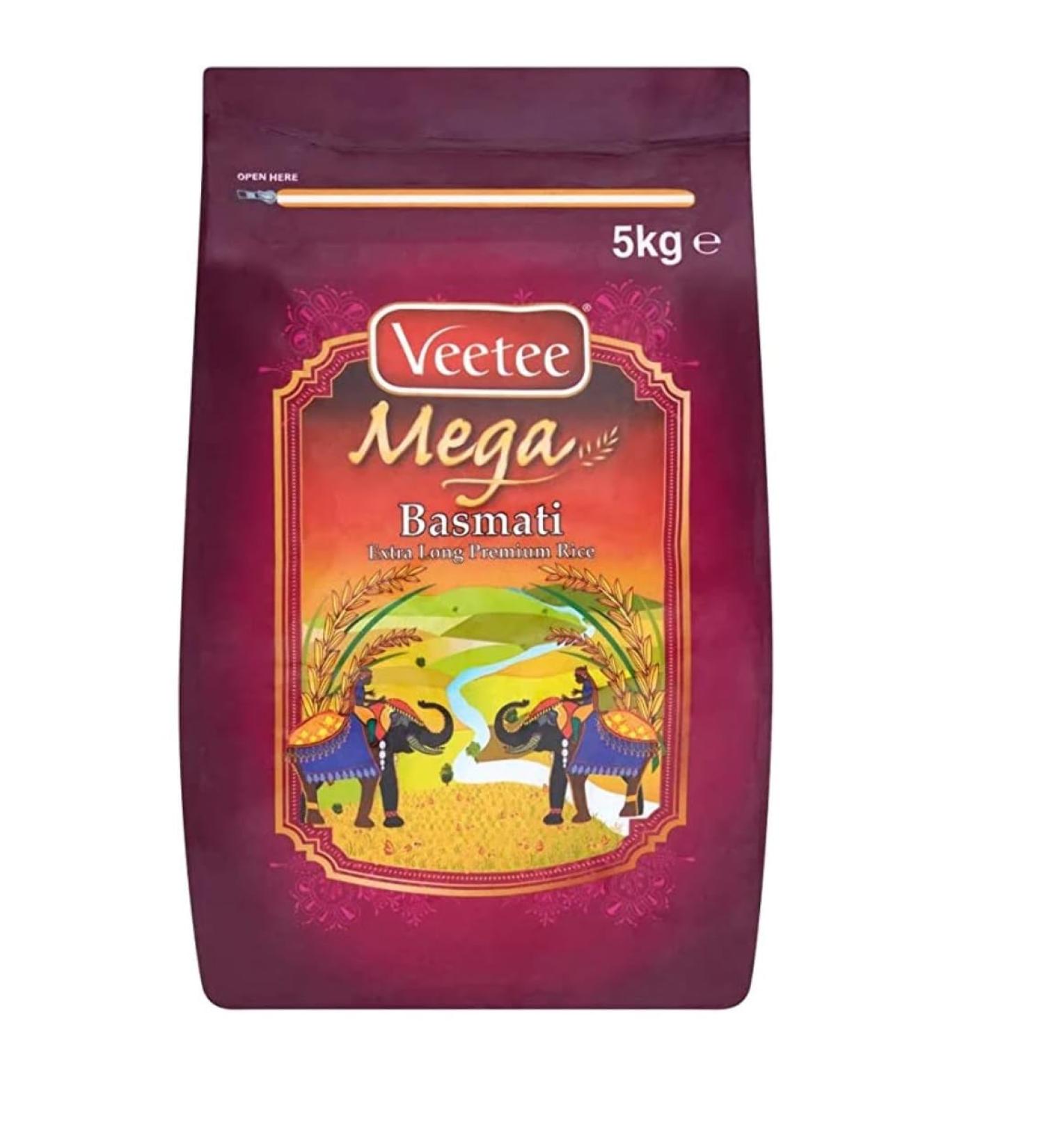 Veetee Mega Long Basmati Rice 5kg-Fd