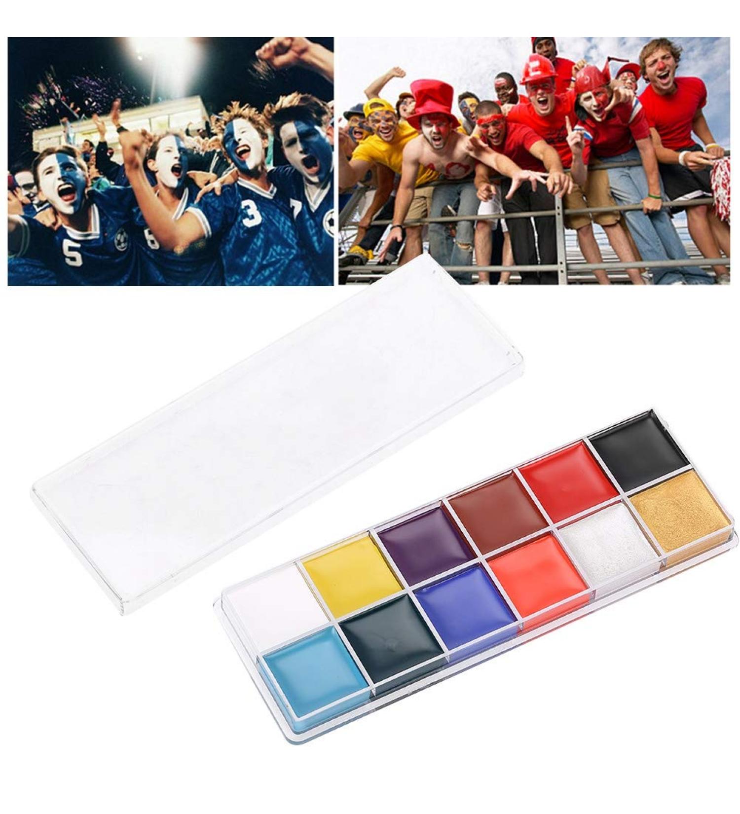 12 Colors Oil Paint Set for Face & Body - Ideal for Halloween Makeup & Special Effects - Buy Online on GoSupps.com