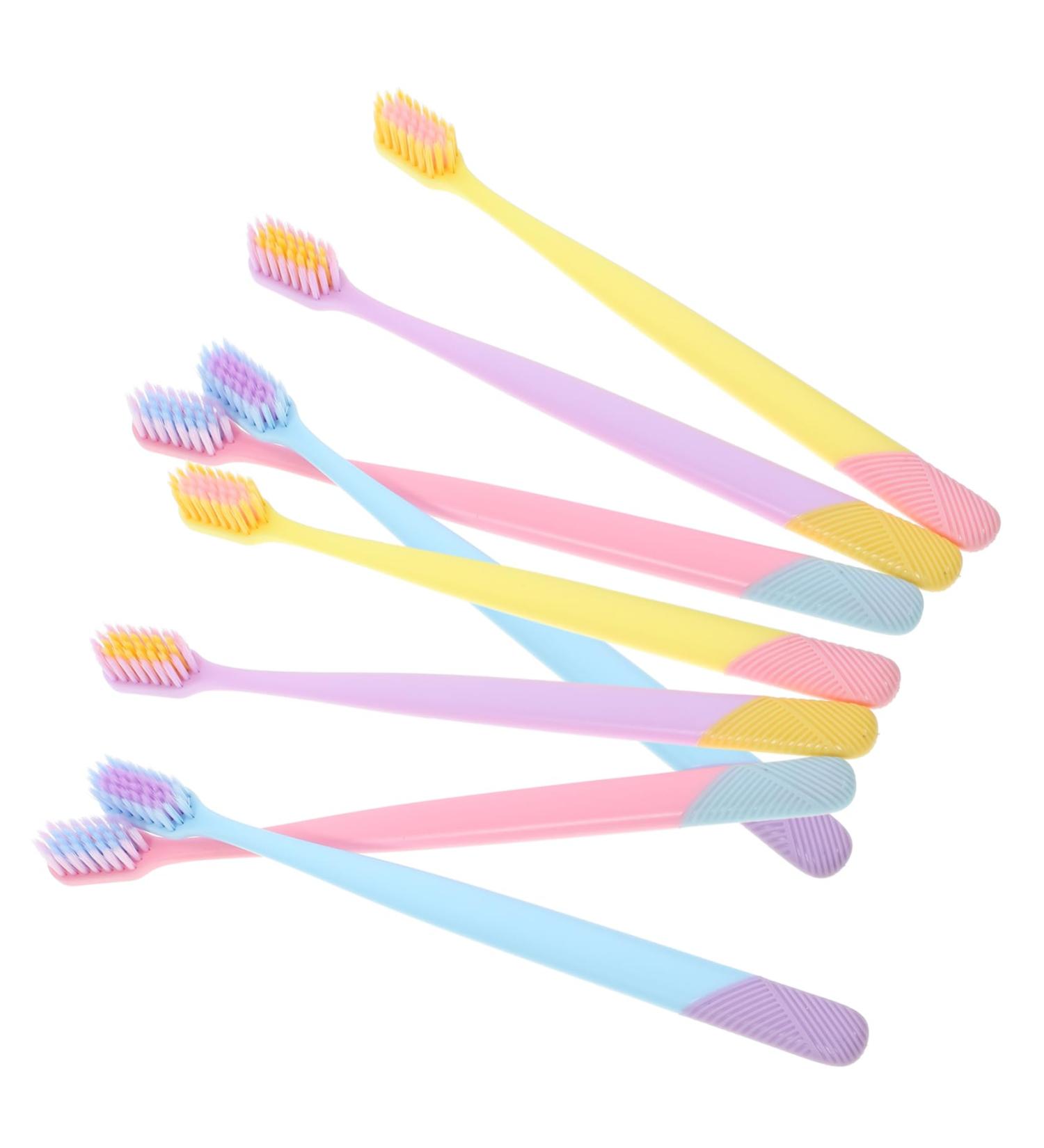 Magiclulu Soft Toothbrush Set - 10 Portable Manual Toothbrushes for Travel & Home - Compact Gentle Bristles for Adults - Buy Online on GoSupps.com