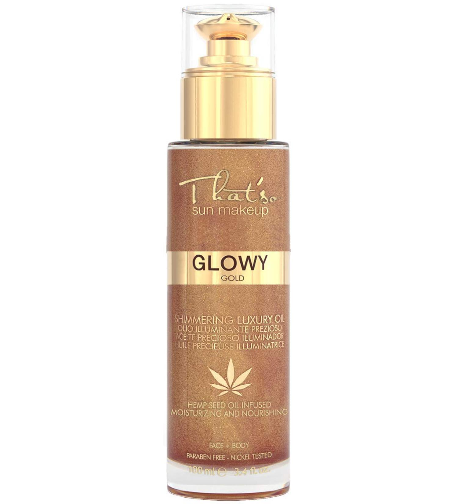 That'so So Sun Glowy Gold Shimmering Hemp Oil - 100 ml | Best International Shipping - Buy Online on GoSupps.com