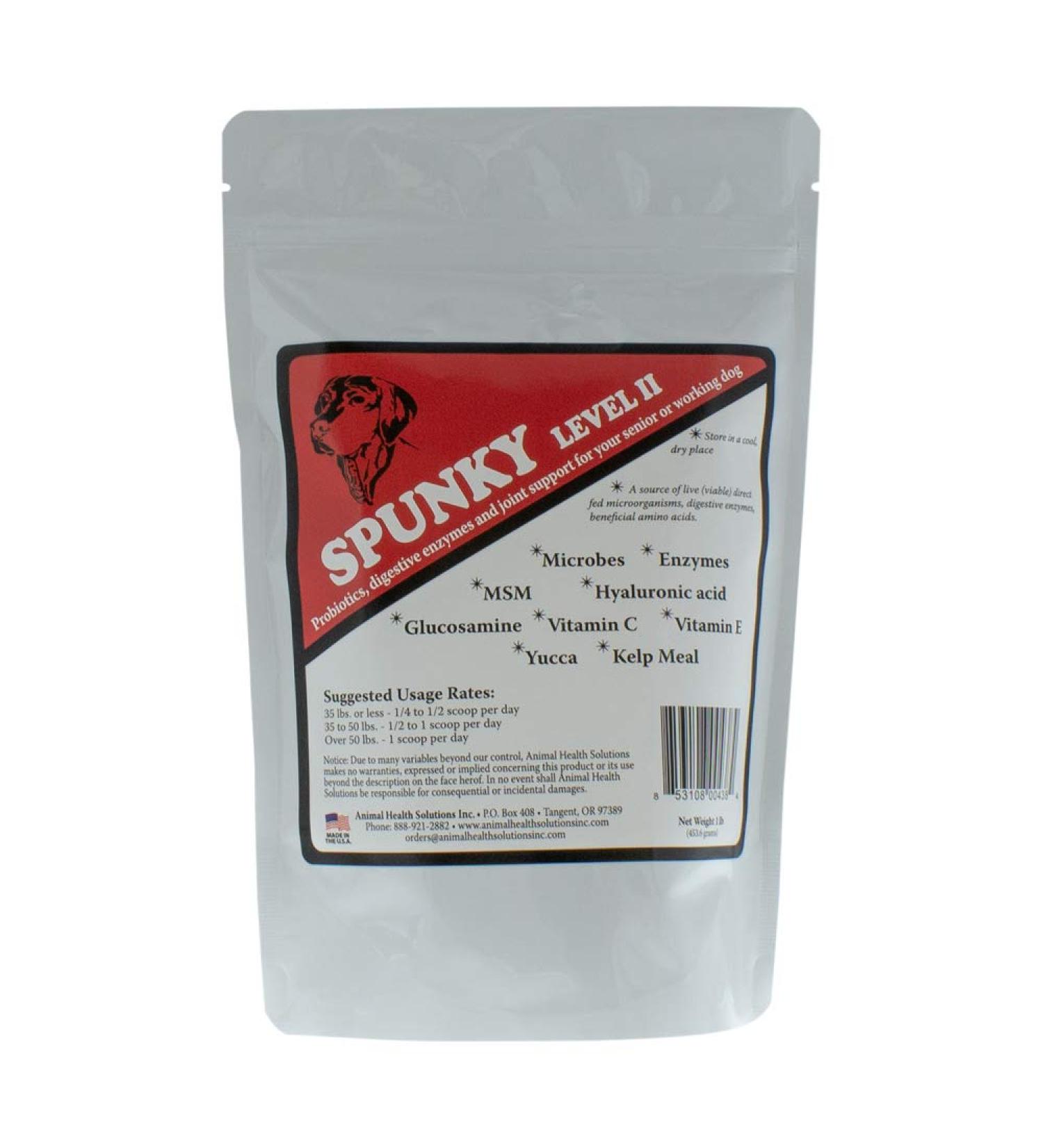 Animal Health Solutions Spunky Level II Joint Aid for Dogs - 1 Pound - Supports Joint Health and Digestion - Buy Online on GoSupps.com