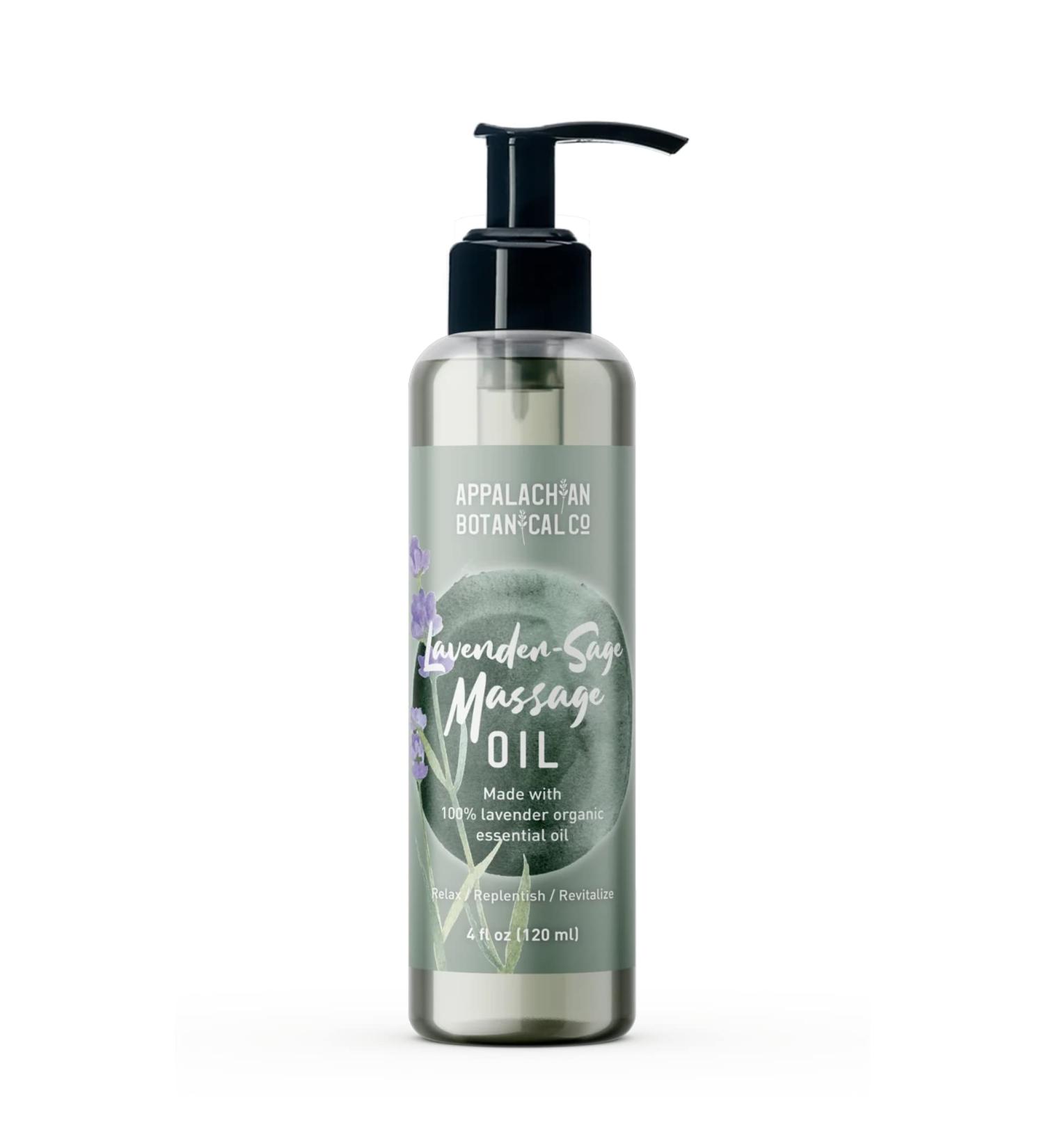 Lavender Sage Bath & Body Oil - Nourishing Lavender Body Oil for Skin & Massage - 4 fl oz Natural After Shower Moisturizer - Buy Online on GoSupps.com