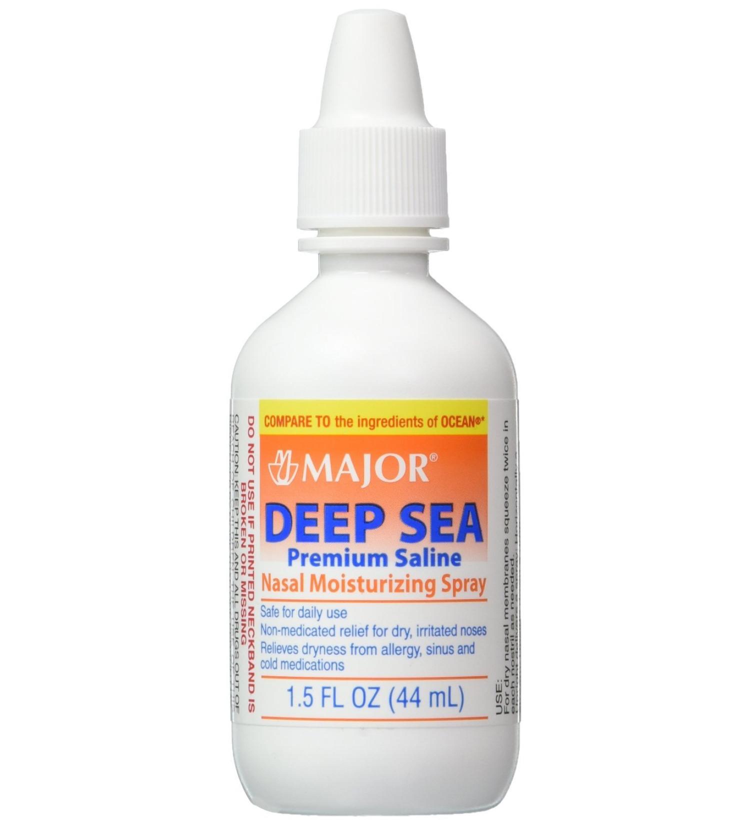 Major Pharmaceuticals Deep Sea Saline Generic for Ocean Nasal Moisturizing Spray, 1.5 Ounce