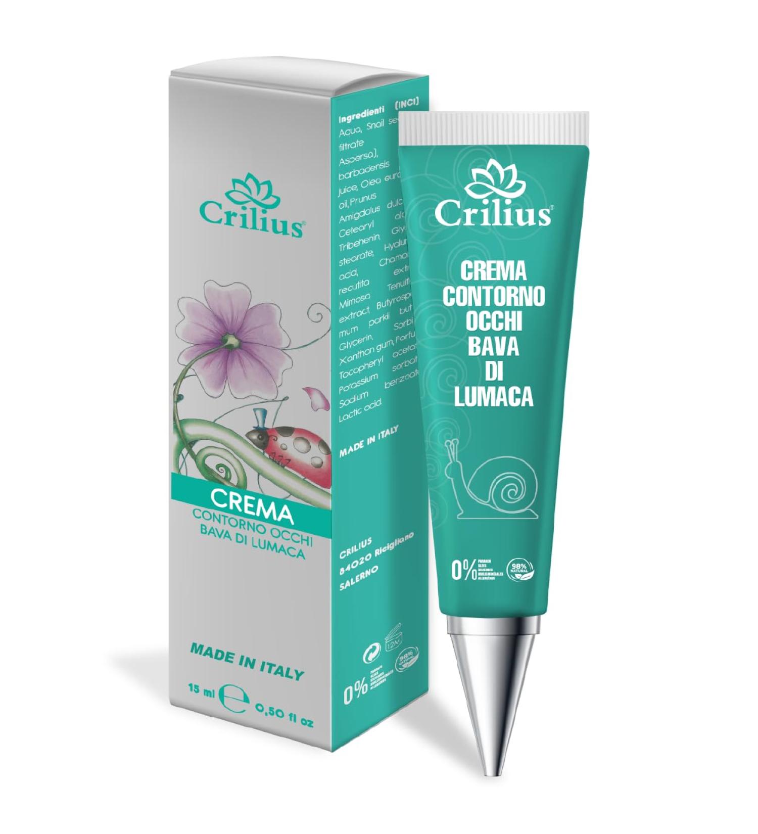  Crilius Anti-wrinkle eye cream eye contour cream anti-wrinkle cream for women with snail mucin vitamin C - Buy Online on GoSupps.com