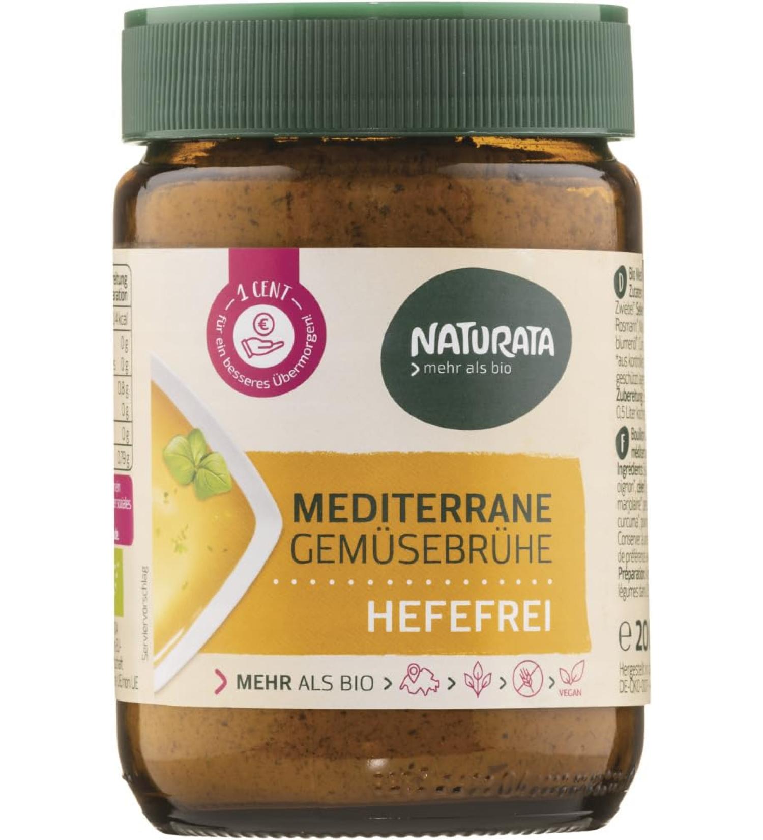 Naturata Naturata Organic Mediterranean Vegetable Broth without Yeast (6 x 200 g)