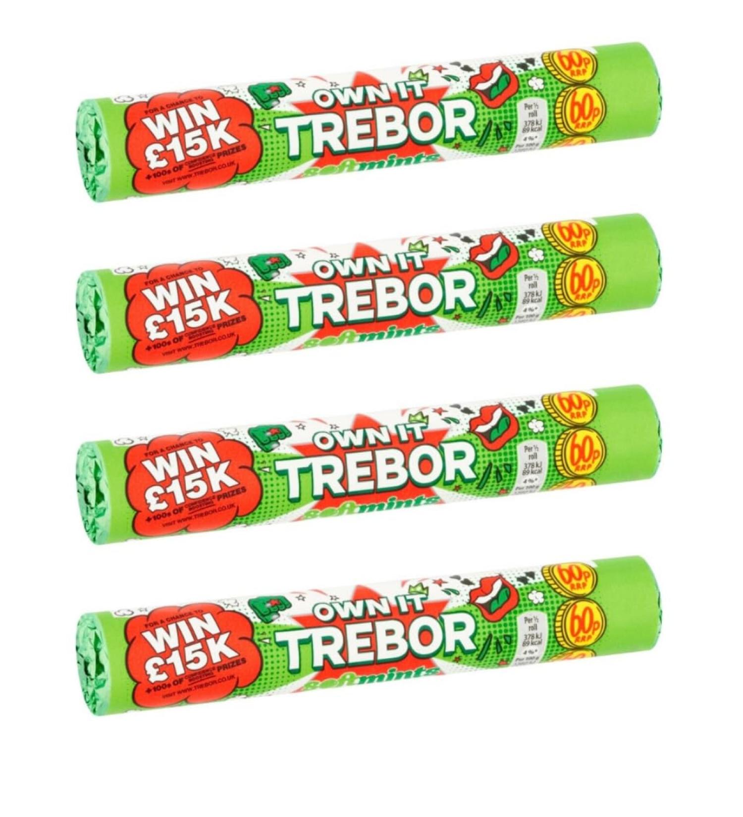 Trebor Softmints Peppermint Rolls Mints Multipack Chewy Centre (Pack of 4 x 44.9g) - Buy Online on GoSupps.com