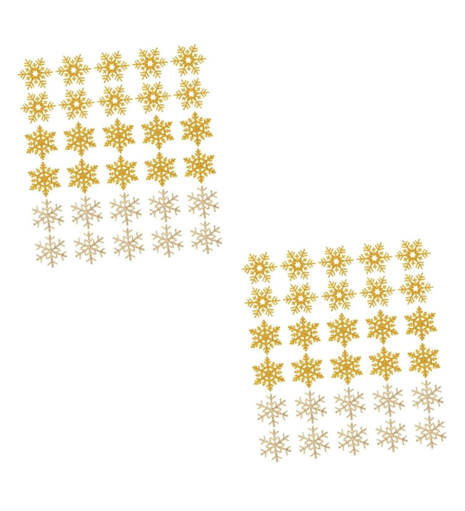 Zerodeko 60 Pcs Christmas Snowflake Stickers Christmas Snowflake Ornaments Tiara Silver Onion Glitter Cloth - Buy Online on GoSupps.com