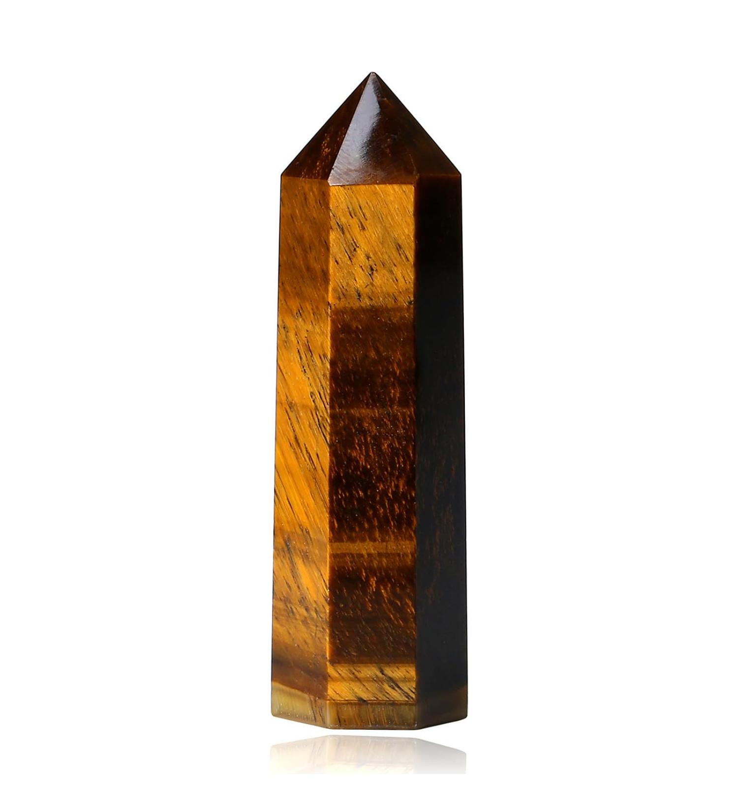 XIANNVXI Tigers Eye Crystal Healing Wand - Natural Gemstone Hexagonal Point for Reiki Meditation Therapy - Buy Online on GoSupps.com