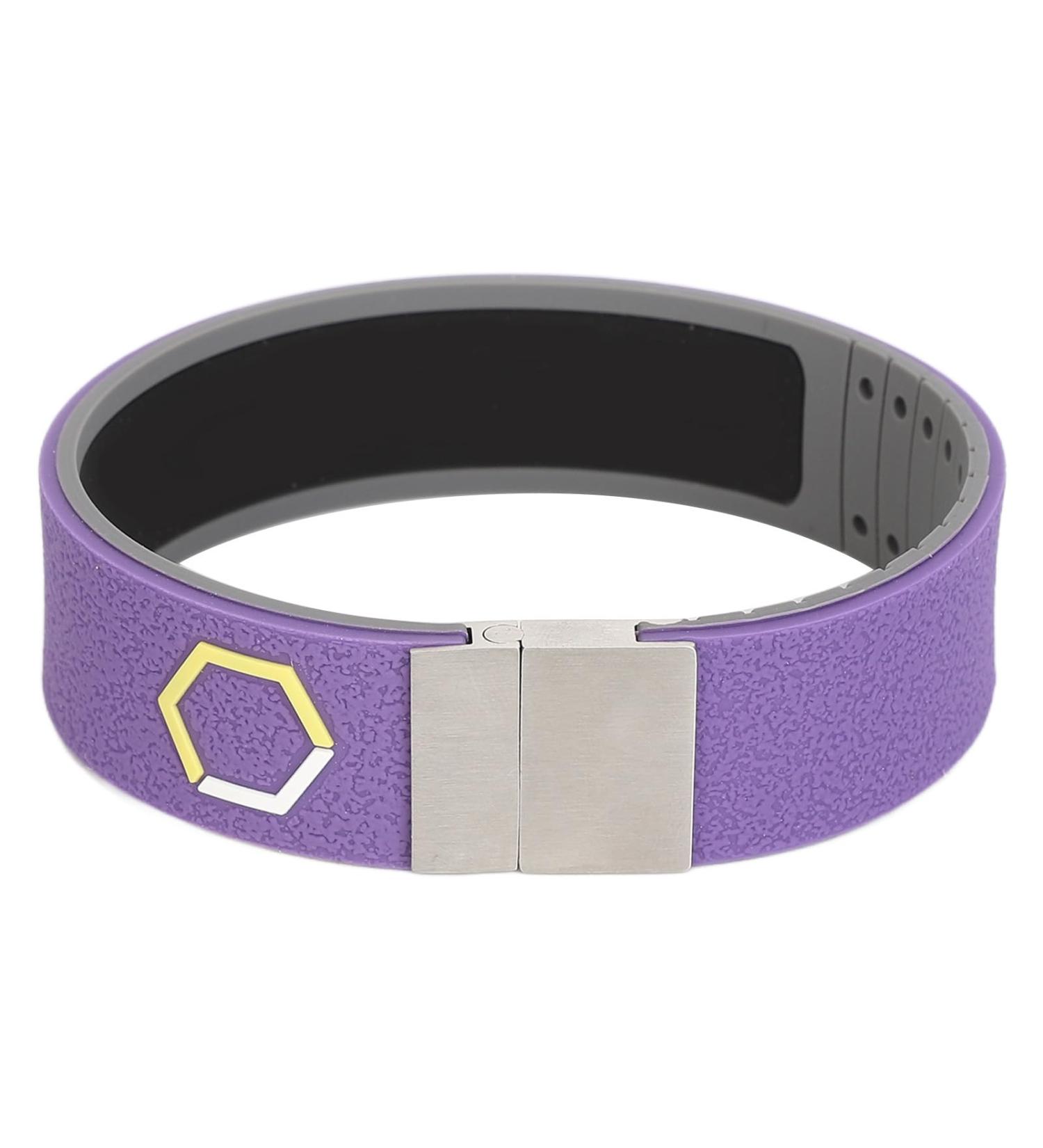 Buy Adjustable Silicone Negative Bracelet - Antistatic Sweatproof & Durable - Purple Stainless Steel Head - Buy Online on GoSupps.com