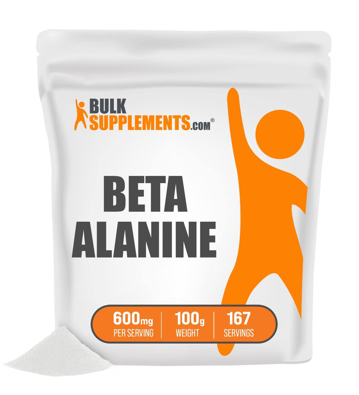 BulkSupplements Beta Alanine 100g - Pure Sports Supplement for Enhanced Performance - Buy Online on GoSupps.com